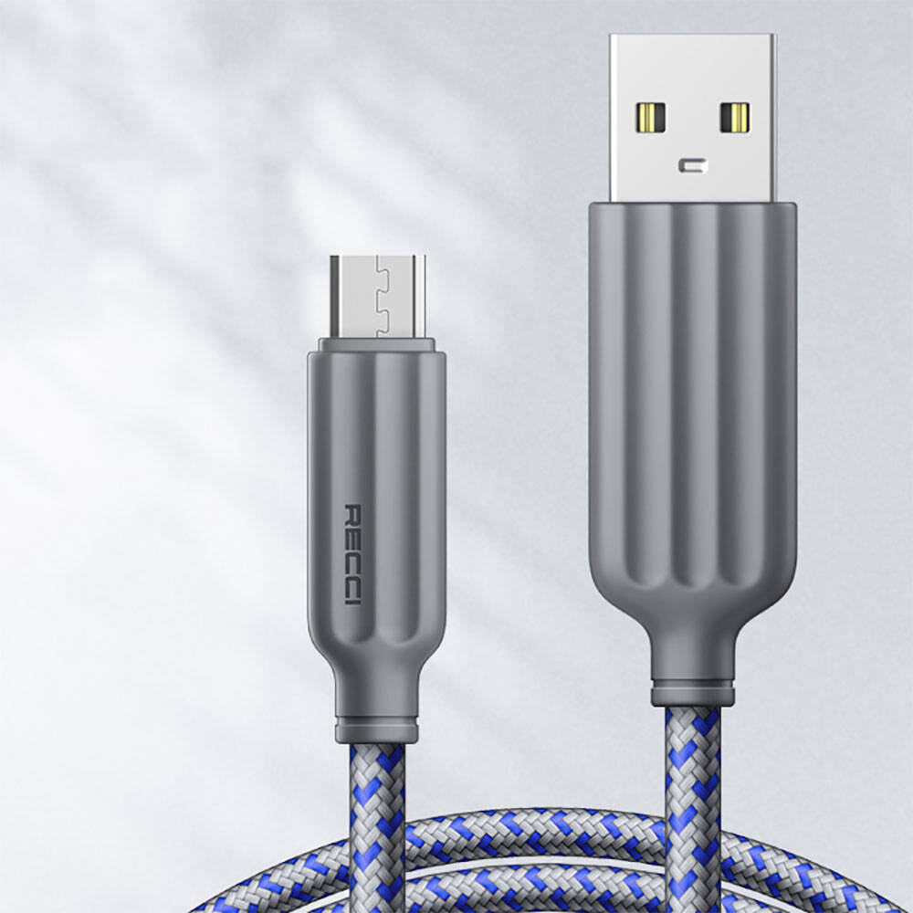 Recci RTC-N23M 2.4A Hızlı Şarj Özellikli Micro to USB-A 1 Metre Şarj Kablosu