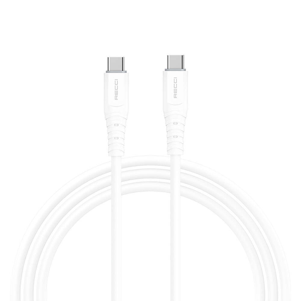 Recci RTC-P09CC Silicone Serisi 65W Hızlı Şarj Özellikli Type-C To Type-C PD 1.5 Metre Şarj  Kablosu