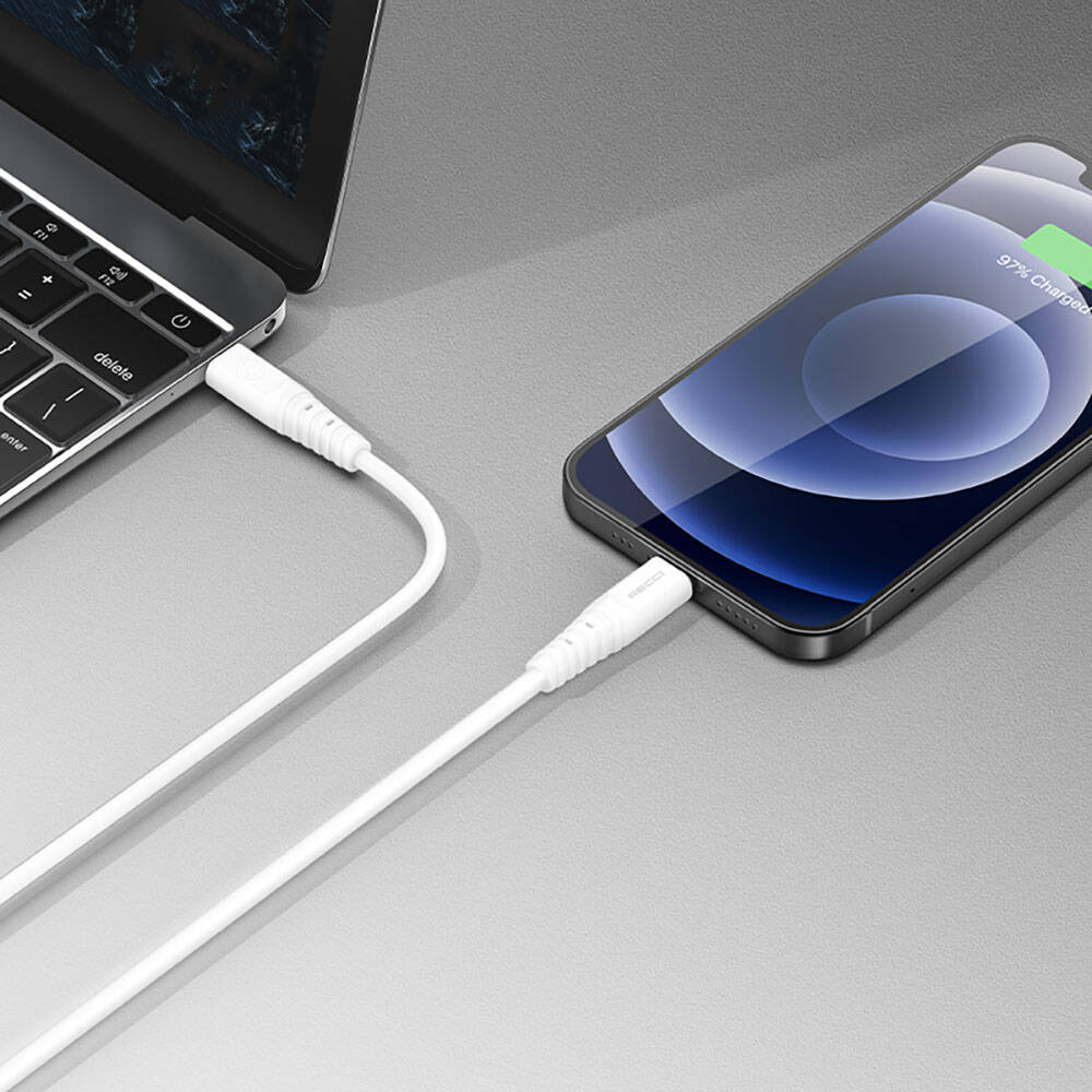 Recci RTC-P09CC Silicone Serisi 65W Hızlı Şarj Özellikli Type-C To Type-C PD 1.5 Metre Şarj  Kablosu