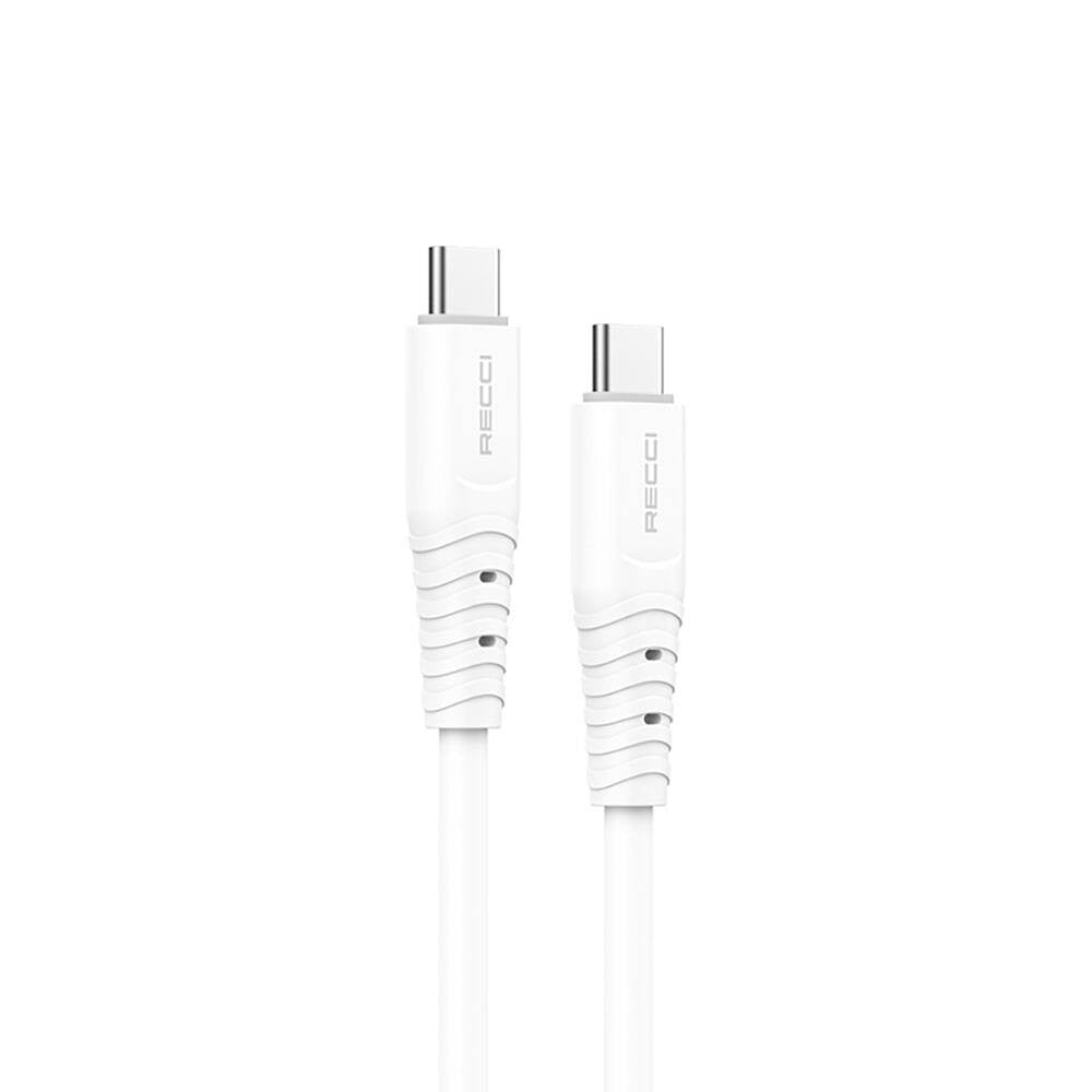 Recci RTC-P09CC Silicone Serisi 65W Hızlı Şarj Özellikli Type-C To Type-C PD 1.5 Metre Şarj  Kablosu