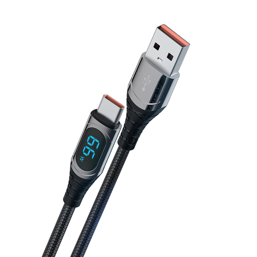 Recci RTC-P21C Ghost Serisi 66W 6A Hızlı Şarj Özellikli USB-A To Type-C  1.2 Metre Şarj Kablosu