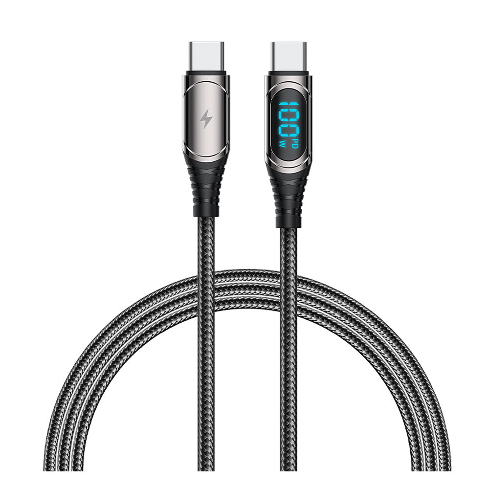 Recci RTC-P21CCPD Ghost Serisi 100W Hızlı Şarj Özellikli Type-C To Type-C PD 1.2 Metre Şarj Kablosu