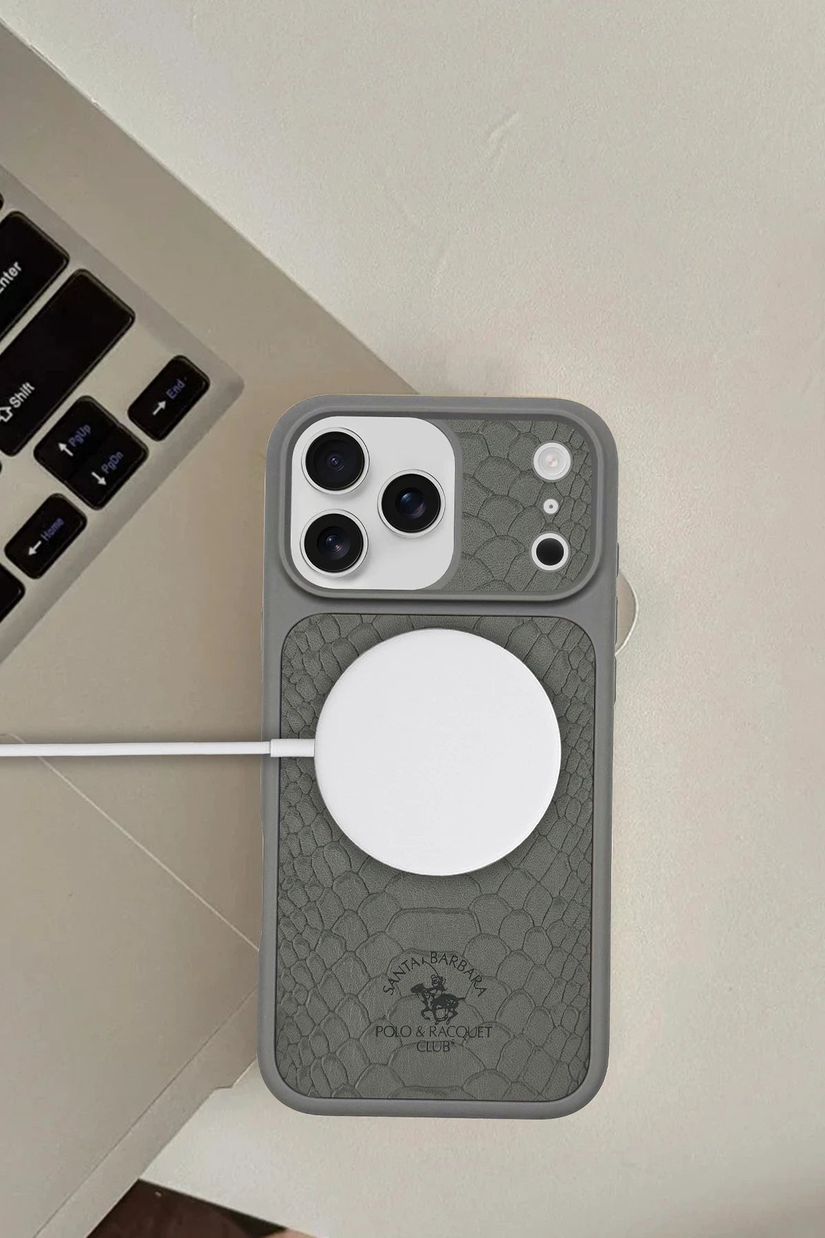 Santa Barbara Polo Racquet Club iPhone 17 Pro Max Knight Deri Telefon Kılıfı