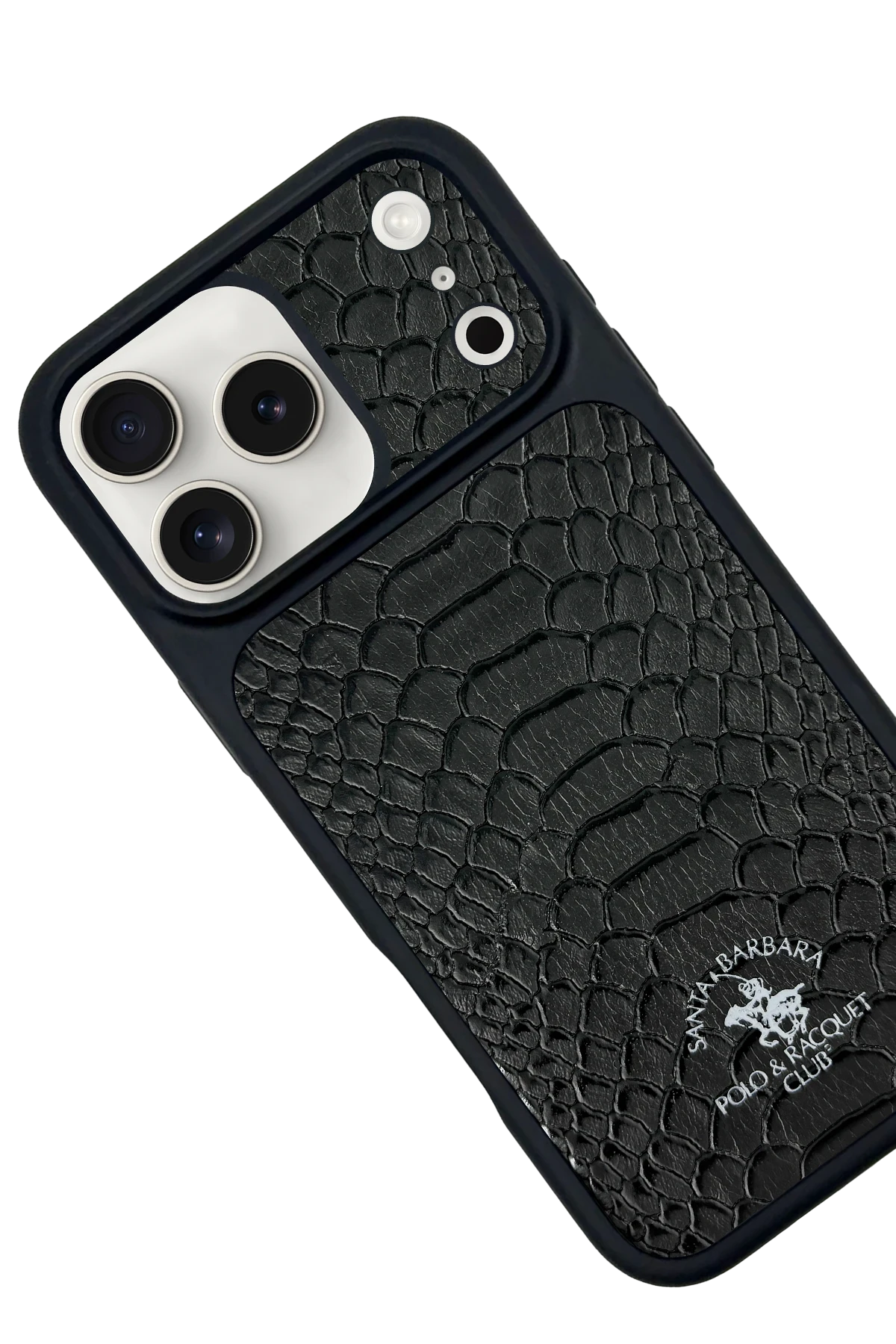 Santa Barbara Polo Racquet Club iPhone 17 Pro Max Knight Deri Telefon Kılıfı