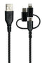 Santa Barbara Polo Racquet Club Basil 3in1 USB to Type-C Lightning ve Micro Çıkışlı Data Şarj Kablosu