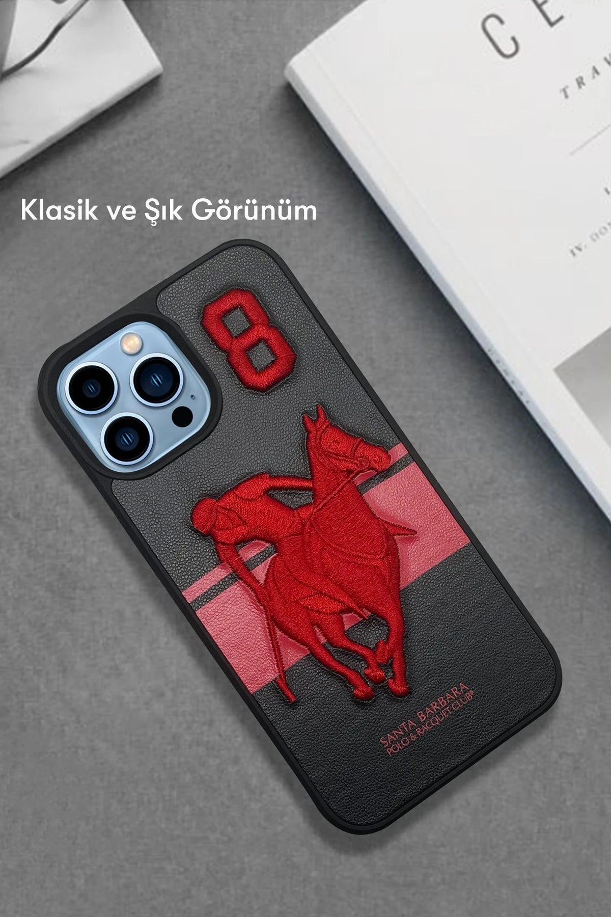 Santa Barbara Polo Racquet Club iPhone 13 Pro Garner Deri Telefon Kılıfı