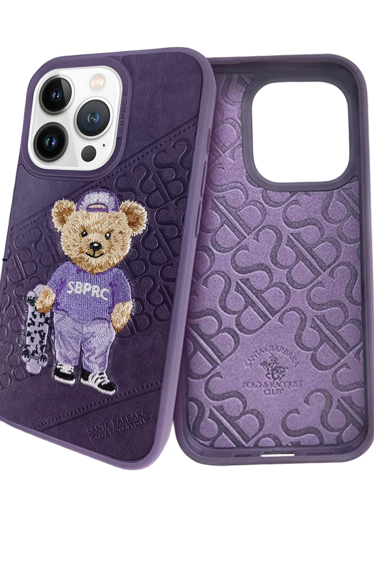 Santa Barbara Polo Racquet Club iPhone 13 Pro Max Crete Deri Telefon Kılıfı