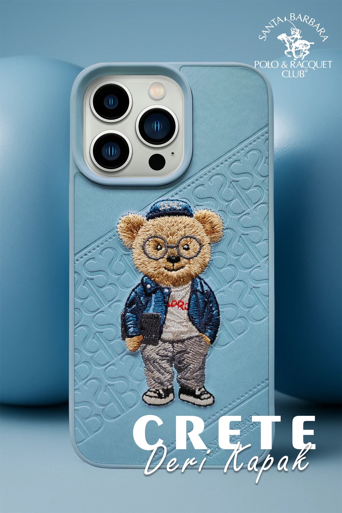 Santa Barbara Polo Racquet Club iPhone 13 Pro Max Crete Deri Telefon Kılıfı
