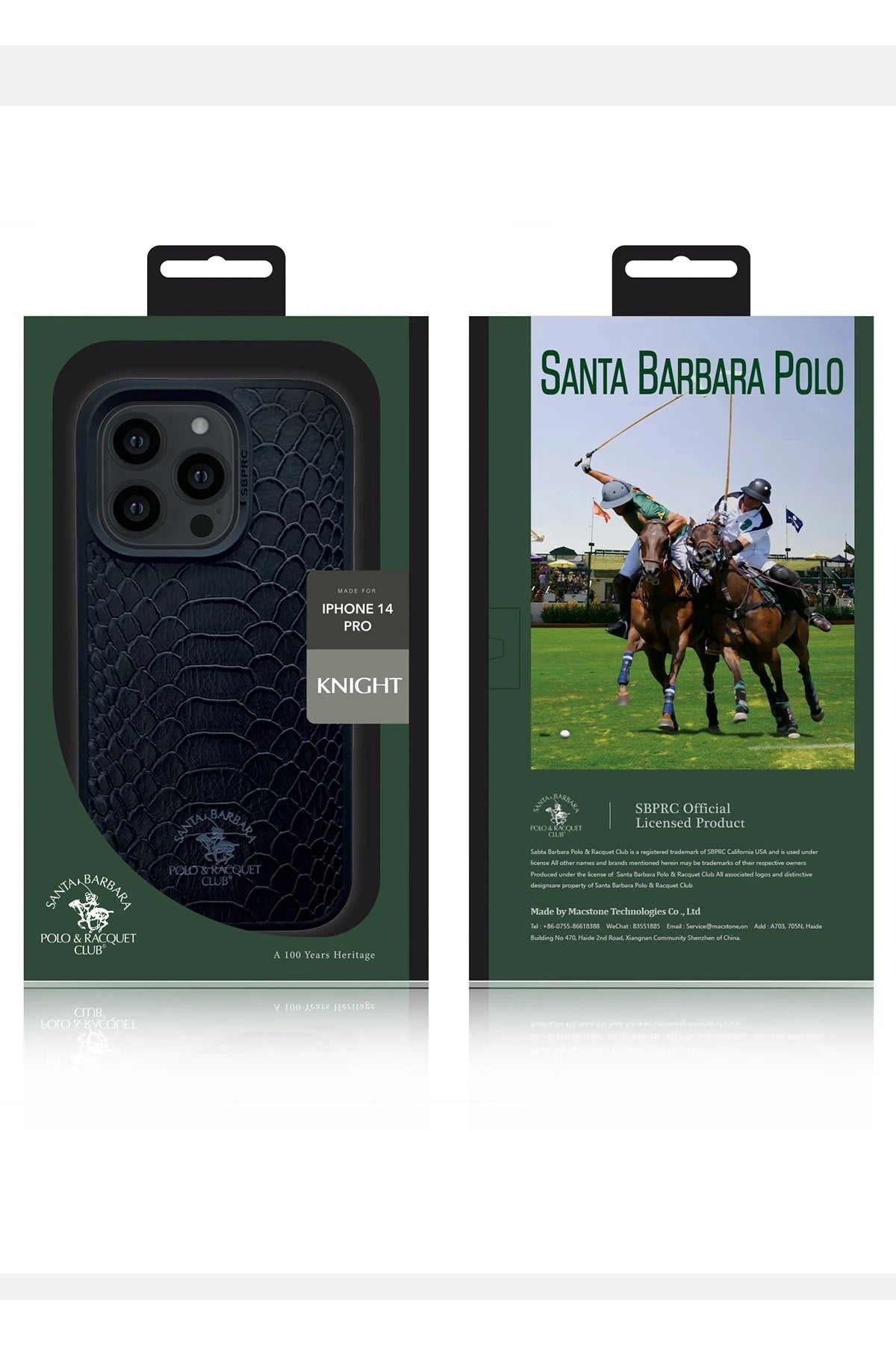 Santa Barbara Polo Racquet Club iPhone 13 Pro Max Knight Deri Telefon Kılıfı