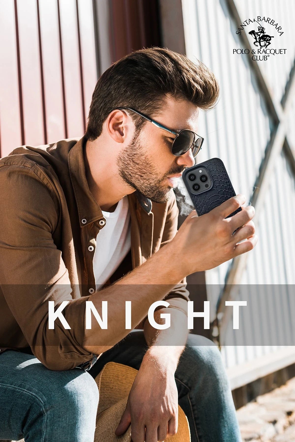 Santa Barbara Polo Racquet Club iPhone 13 Pro Max Knight Deri Telefon Kılıfı