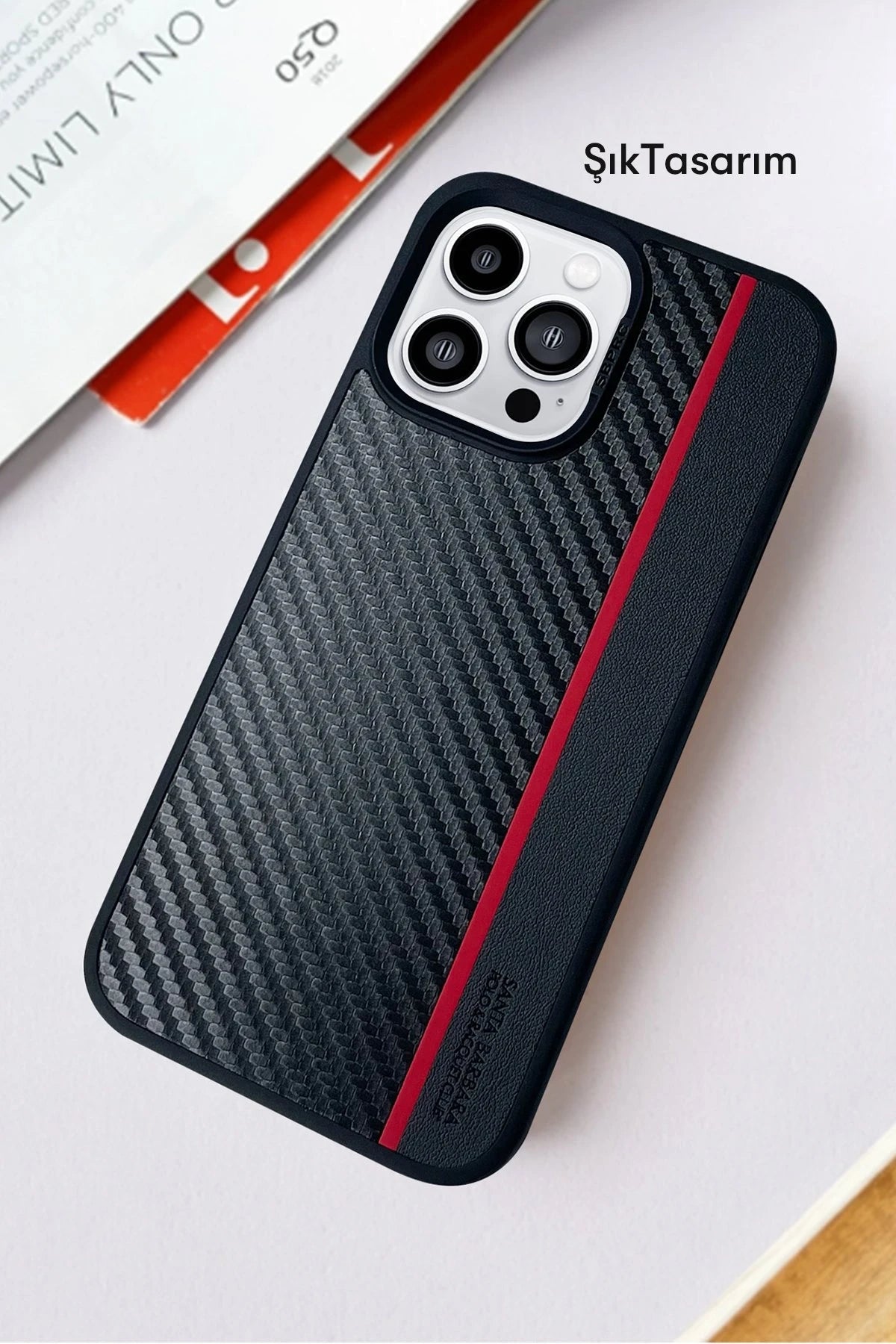 Santa Barbara Polo Racquet Club iPhone 14 Pro Hazel Karbon Set Telefon Kılıfı + Cüzdan