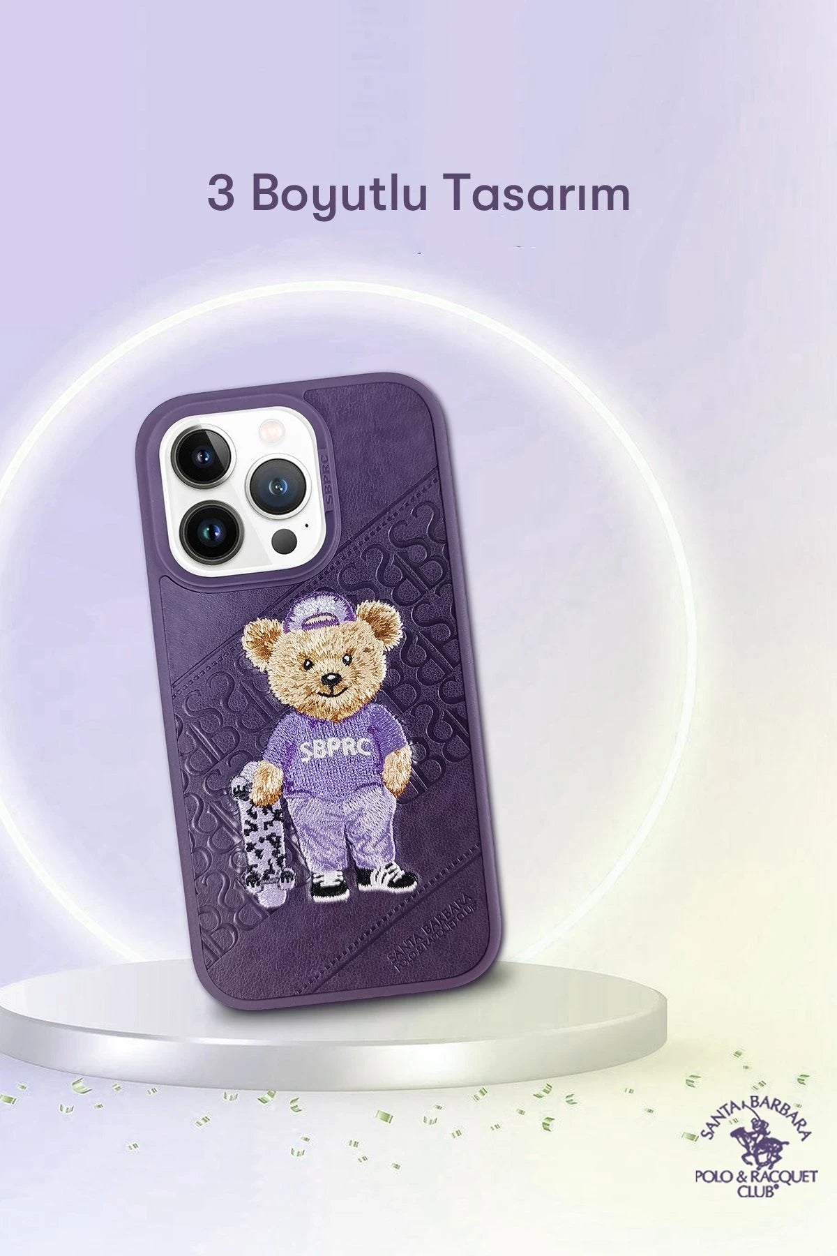 Santa Barbara Polo Racquet Club iPhone 14 Pro Max Crete Deri Telefon Kılıfı