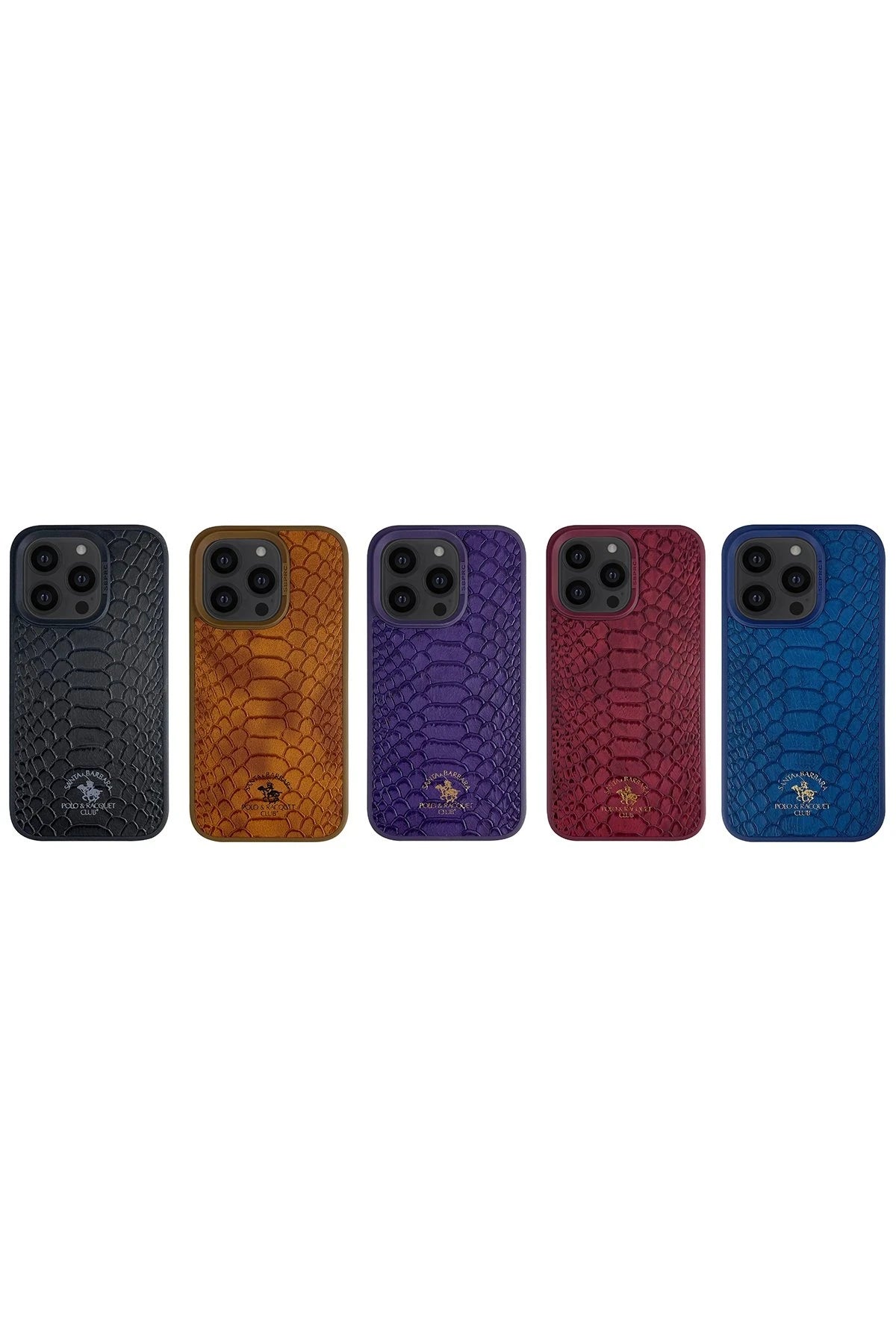 Santa Barbara Polo Racquet Club iPhone 14 Pro Max Knight Deri Telefon Kılıfı