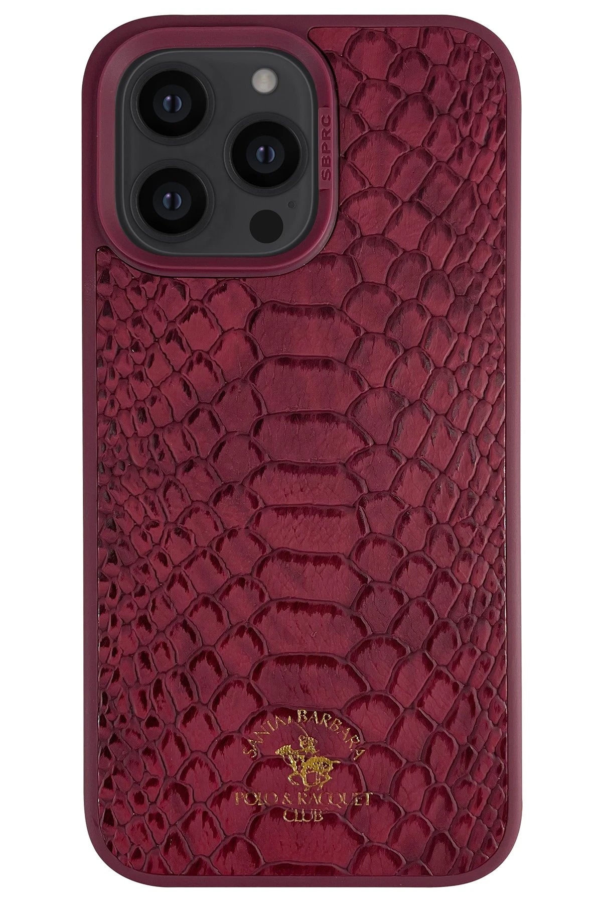 Santa Barbara Polo Racquet Club iPhone 14 Pro Max Knight Deri Telefon Kılıfı