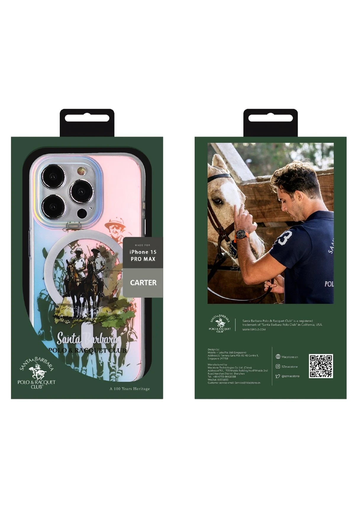 Santa Barbara Polo Racquet Club iPhone 15 Carter Magsafe Telefon Kılıfı