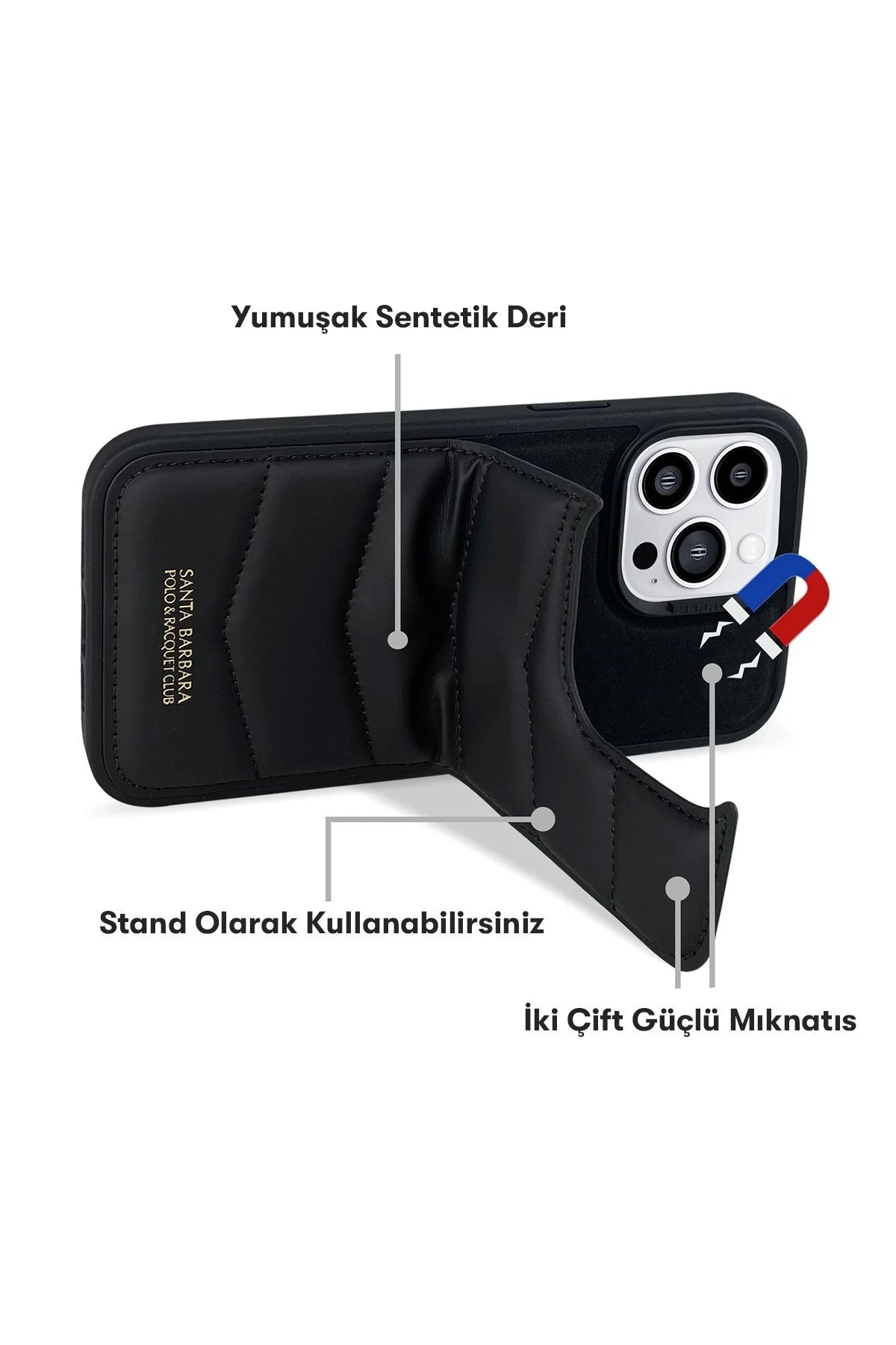 Santa Barbara Polo Racquet Club iPhone 15 Clyde Stand Telefon Kılıfı