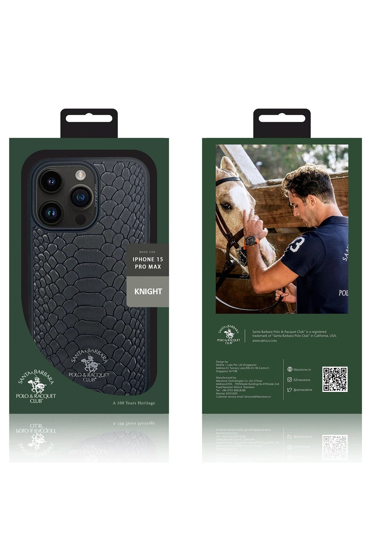 Santa Barbara Polo Racquet Club iPhone 15 Plus Knight Deri Telefon Kılıfı