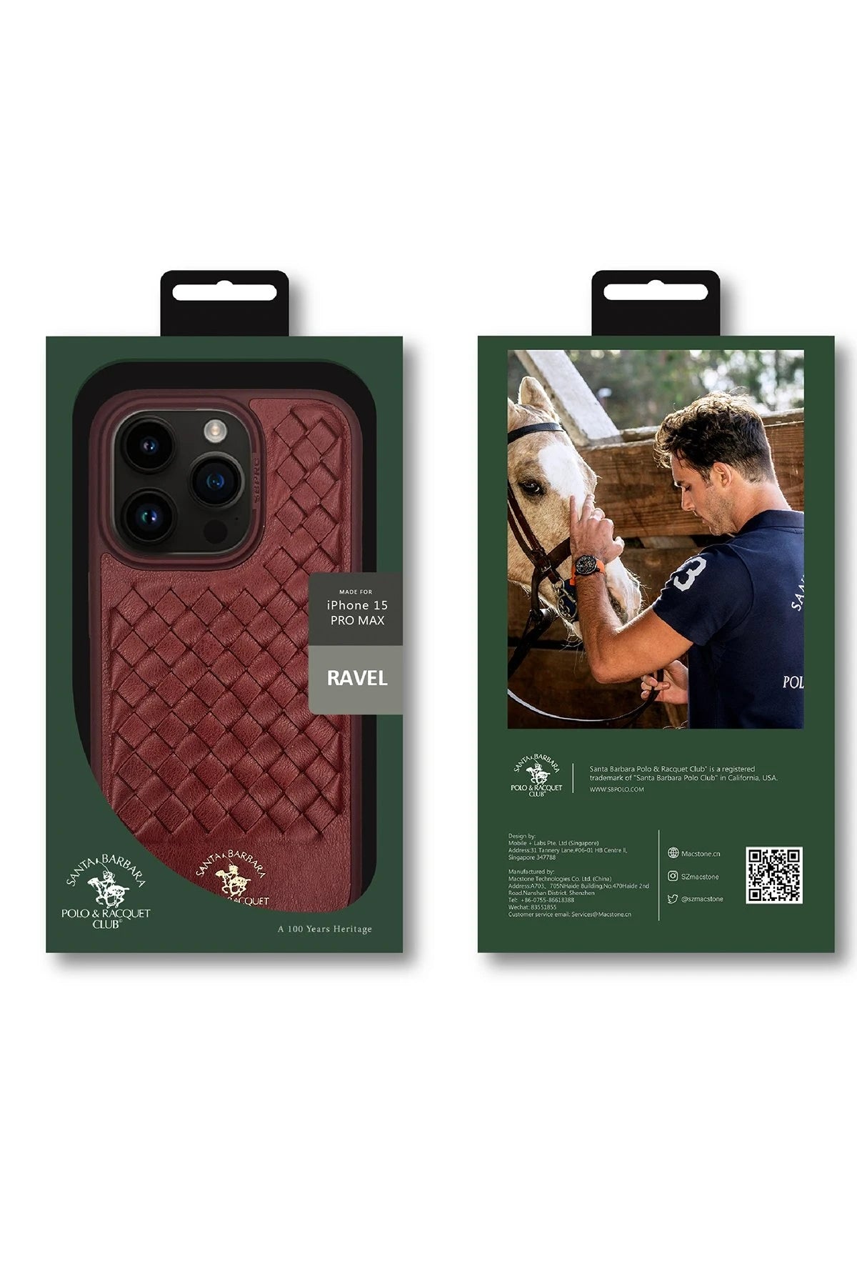 Santa Barbara Polo Racquet Club iPhone 15 Plus Ravel Deri Telefon Kılıfı