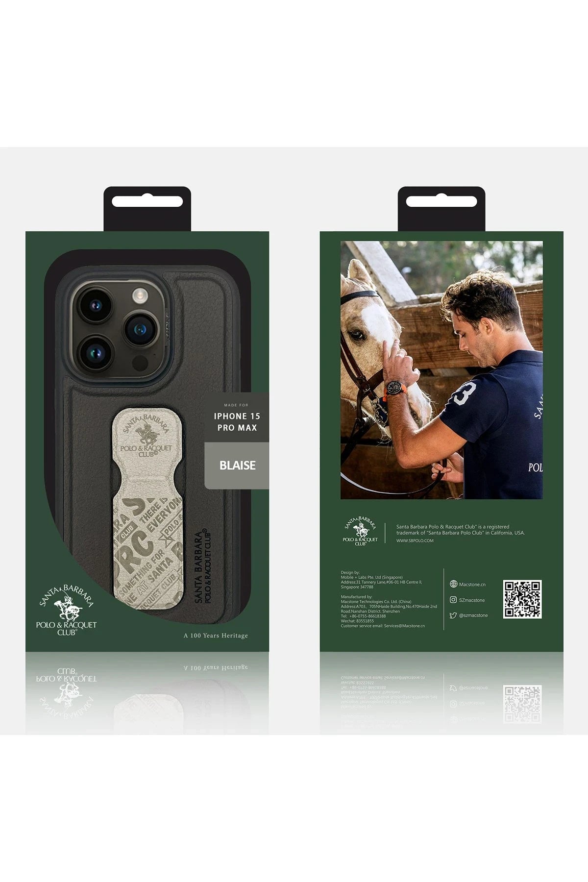 Santa Barbara Polo Racquet Club iPhone 15 Pro Max Blaise Stand Telefon Kılıfı