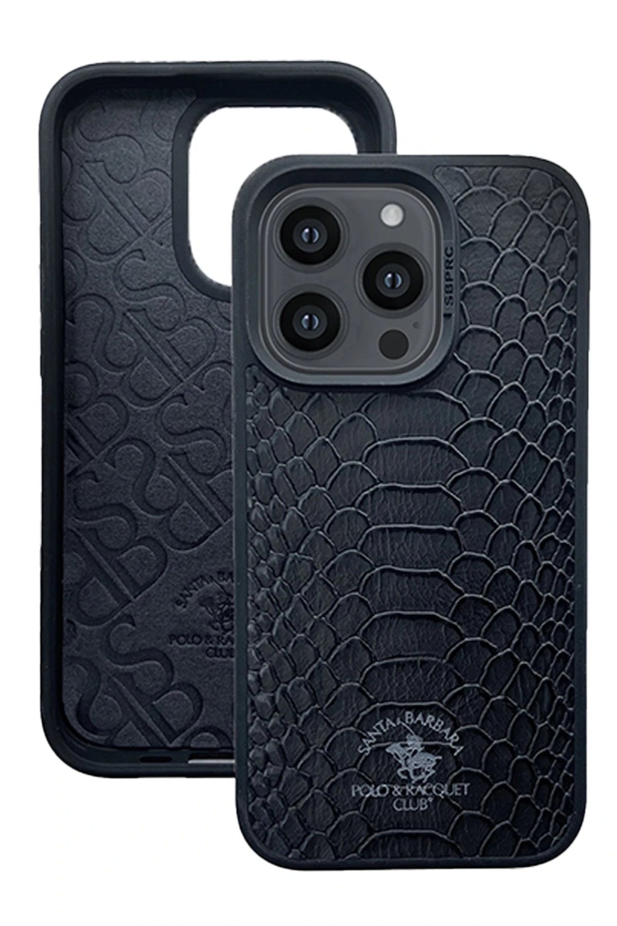Santa Barbara Polo Racquet Club iPhone 15 Pro Max Knight Deri Telefon Kılıfı