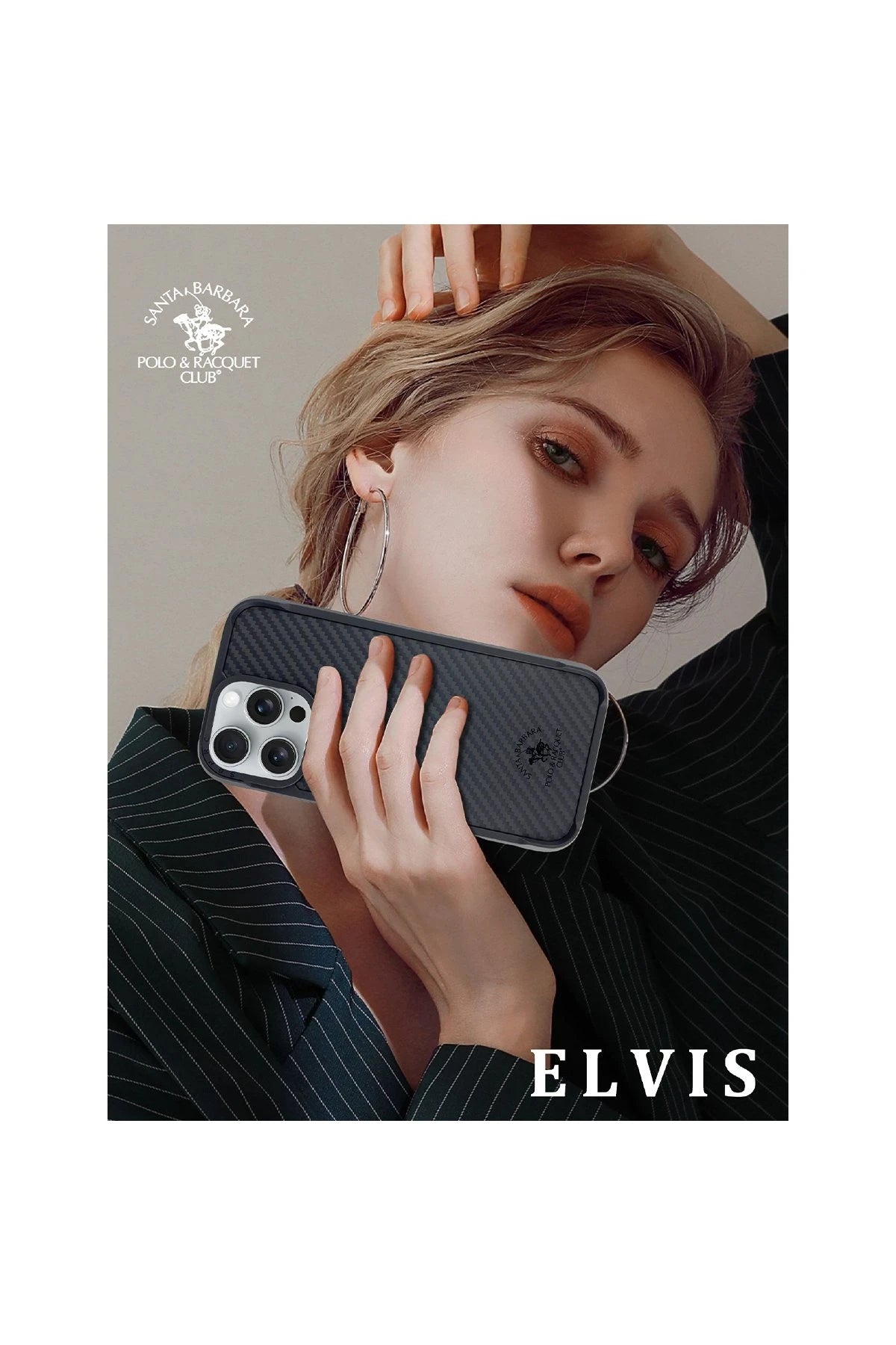Santa Barbara Polo Racquet Club iPhone 16 Elvis Karbon Magsafe Telefon Kılıfı