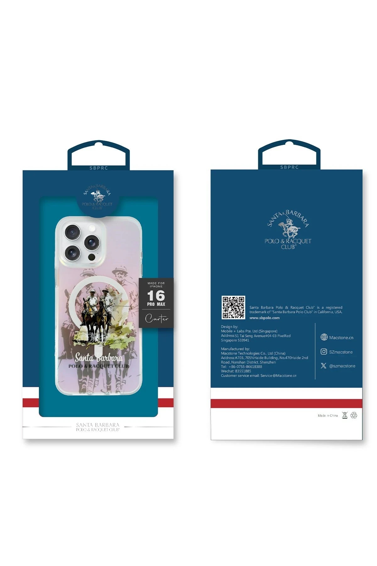 Santa Barbara Polo Racquet Club iPhone 16 Pro Max Carter Magsafe Telefon Kılıfı