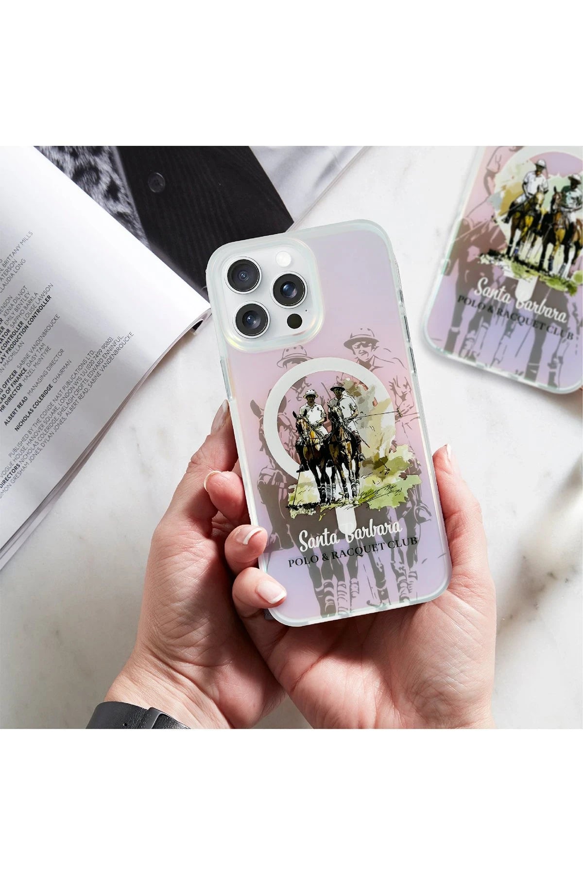 Santa Barbara Polo Racquet Club iPhone 16 Pro Max Carter Magsafe Telefon Kılıfı