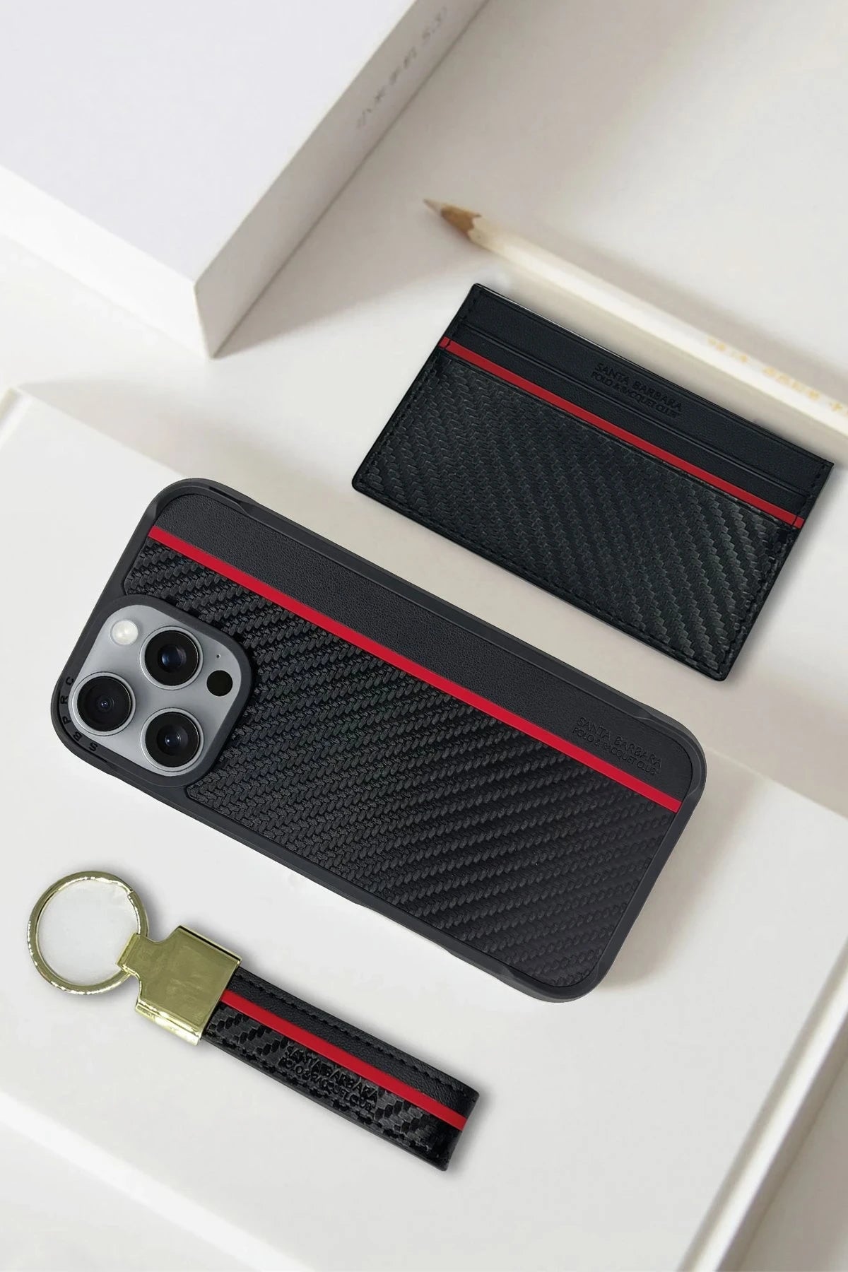 Santa Barbara Polo Racquet Club iPhone 16 Pro Max Hazel Karbon Set Telefon Kılıfı