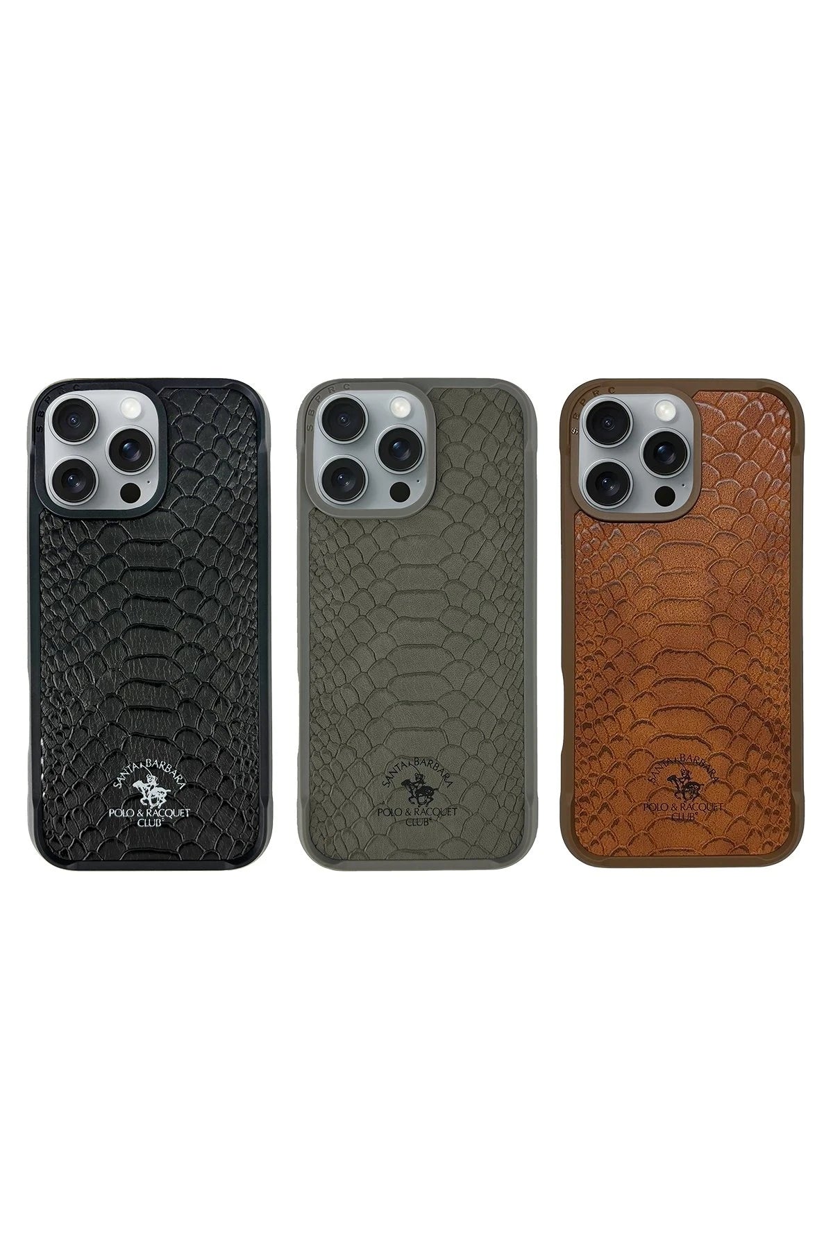Santa Barbara Polo Racquet Club iPhone 16 Pro Max Knight Deri Telefon Kılıfı