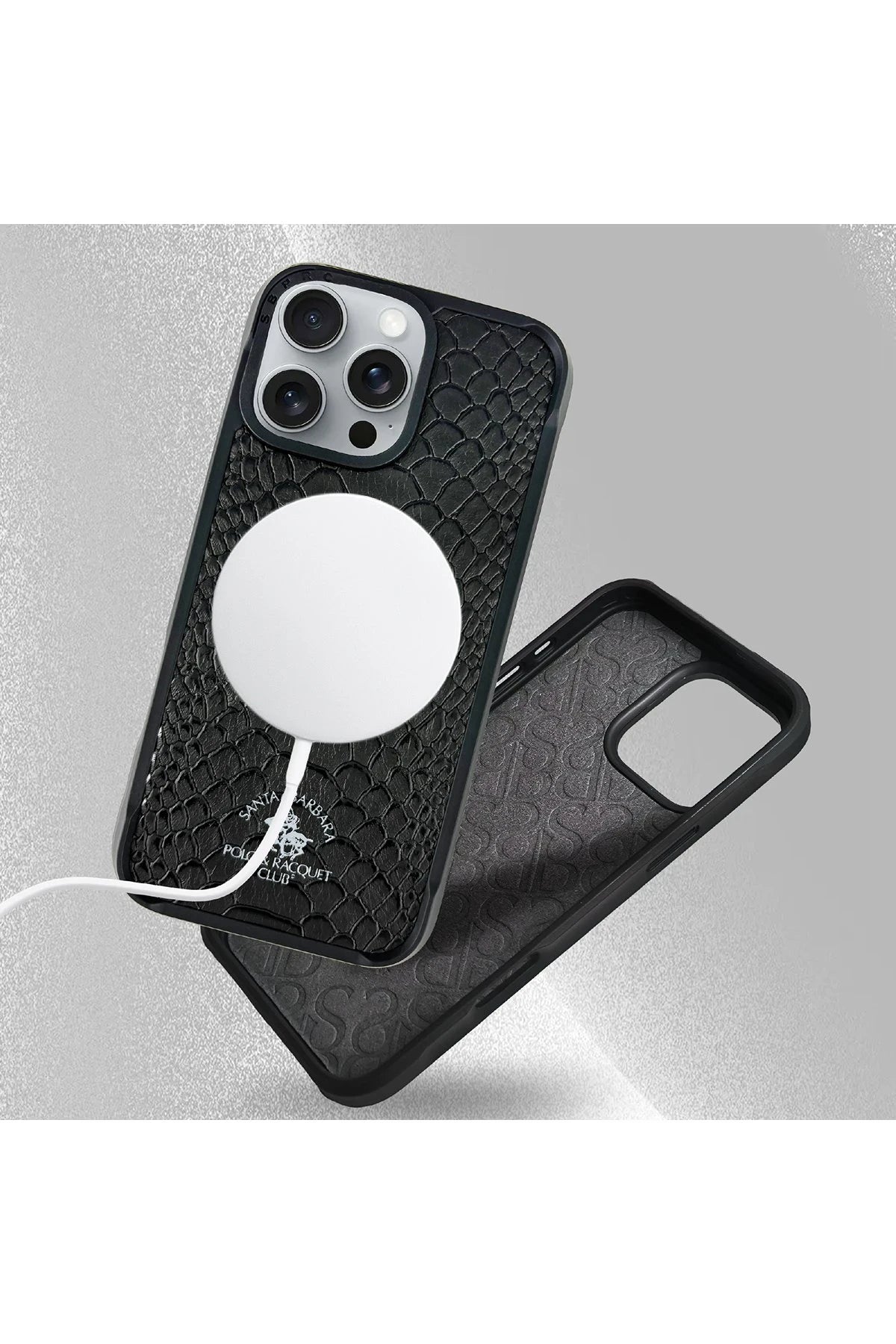 Santa Barbara Polo Racquet Club iPhone 16 Pro Max Knight Deri Telefon Kılıfı