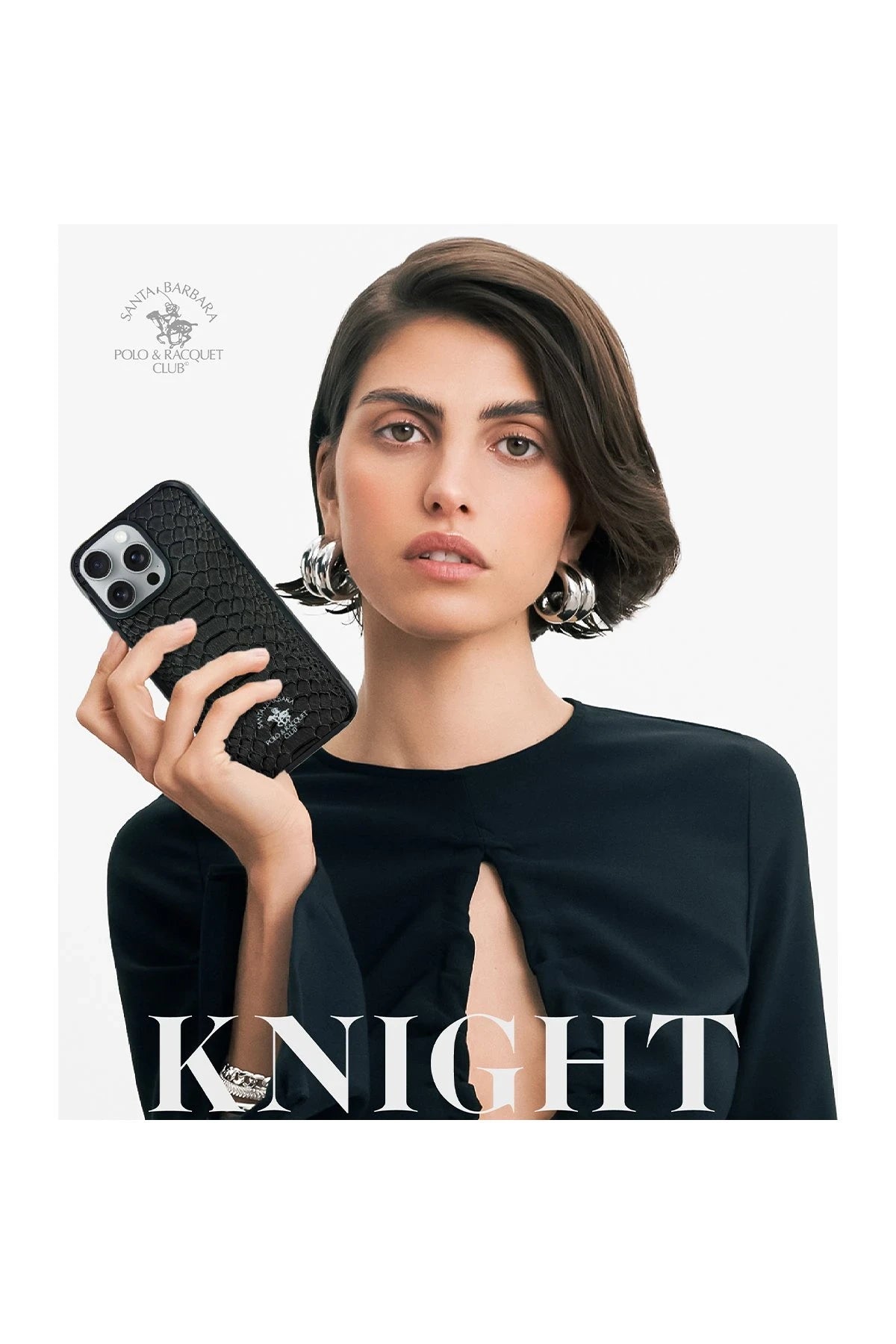 Santa Barbara Polo Racquet Club iPhone 16 Pro Max Knight Deri Telefon Kılıfı