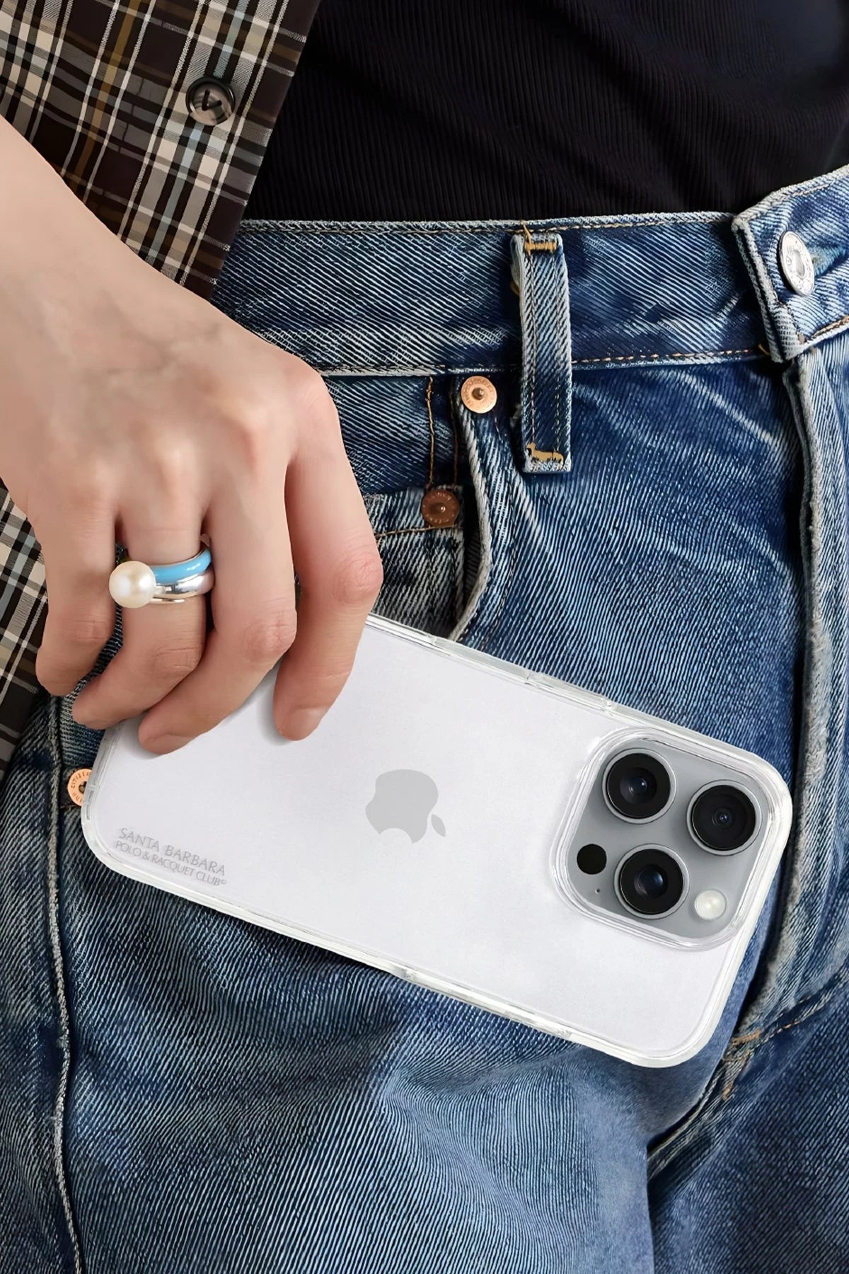 Santa Barbara Polo Racquet Club iPhone 16 Pro Max Murray Şeffaf Telefon Kılıfı