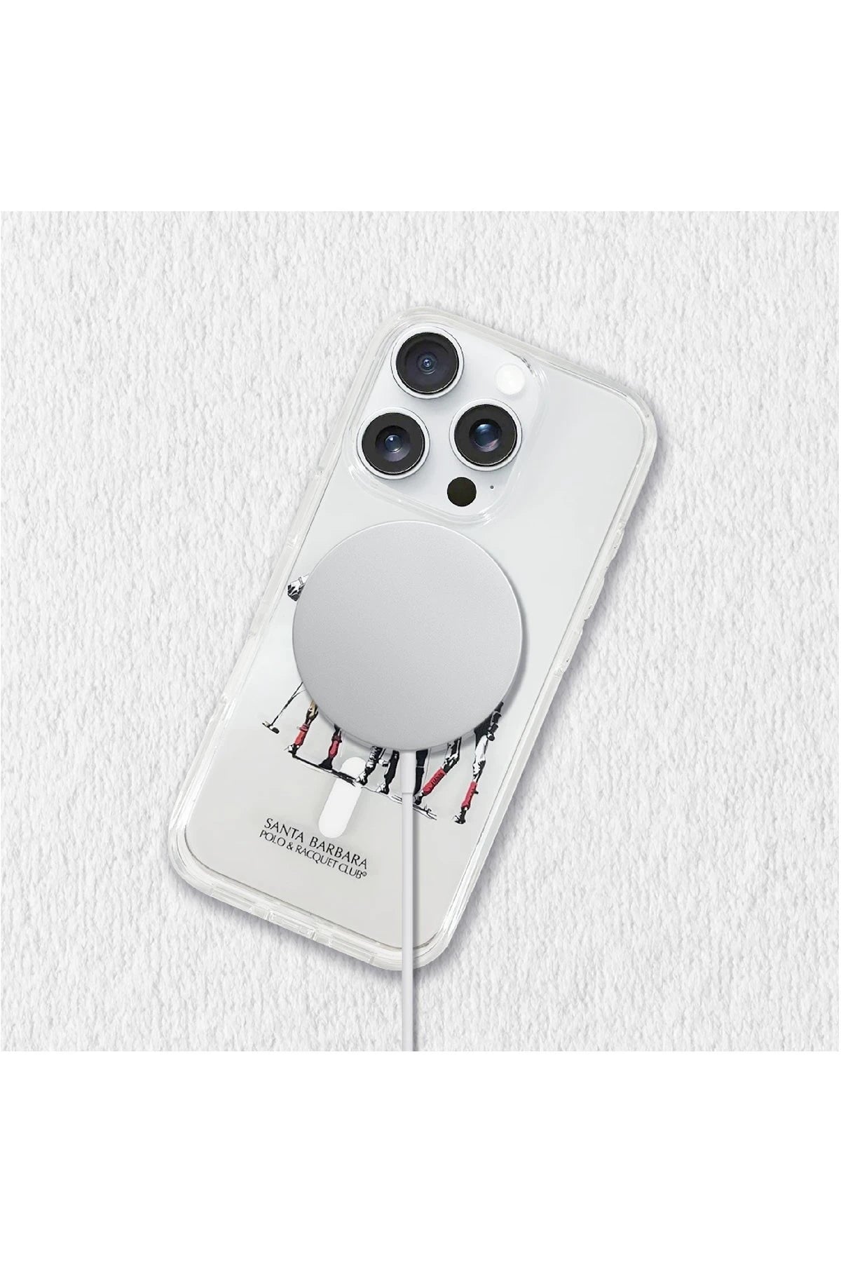 Santa Barbara Polo Racquet Club iPhone 16 Pro Max Willie Şeffaf Magsafe Telefon Kılıfı