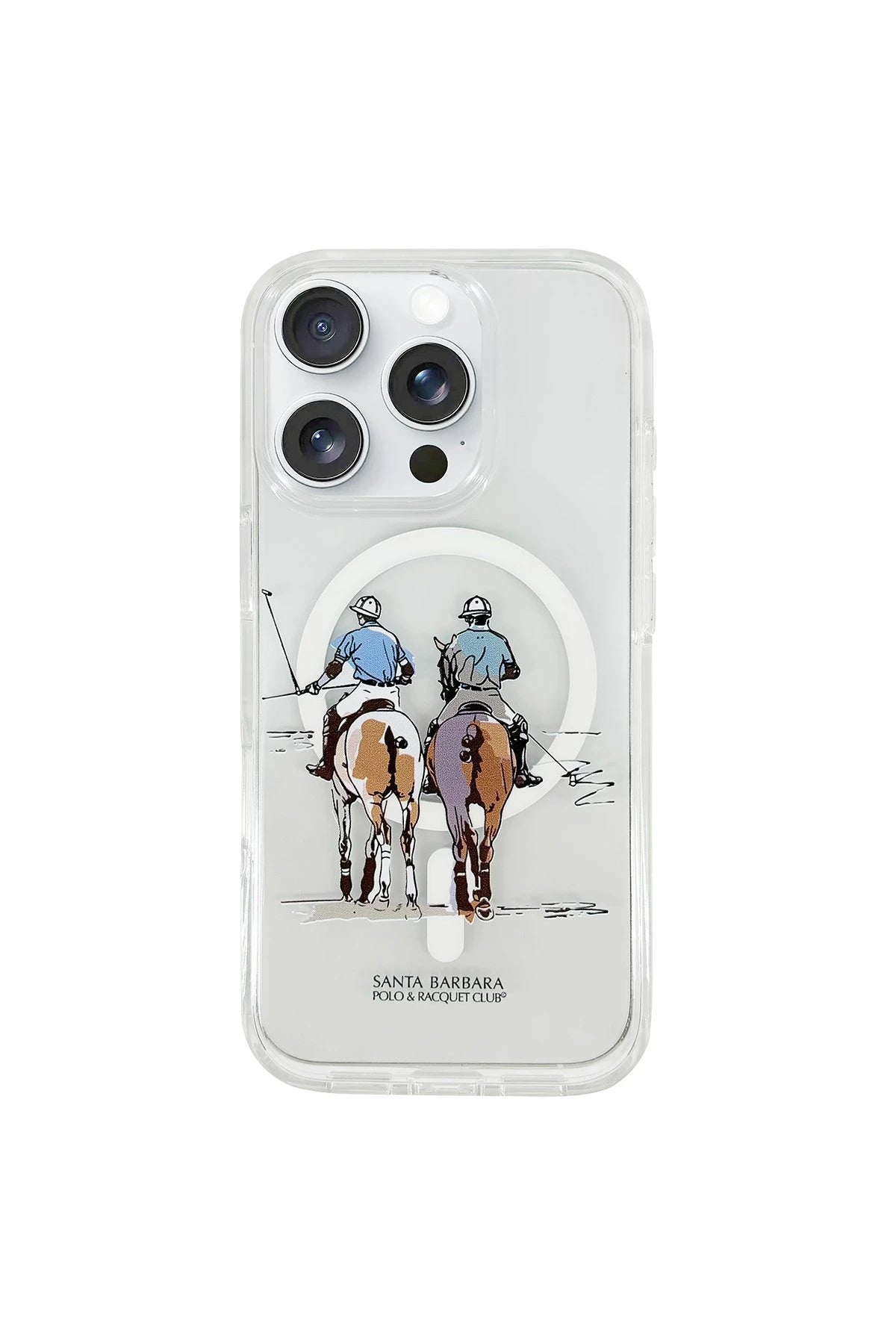 Santa Barbara Polo Racquet Club iPhone 16 Pro Max Willie Şeffaf Magsafe Telefon Kılıfı