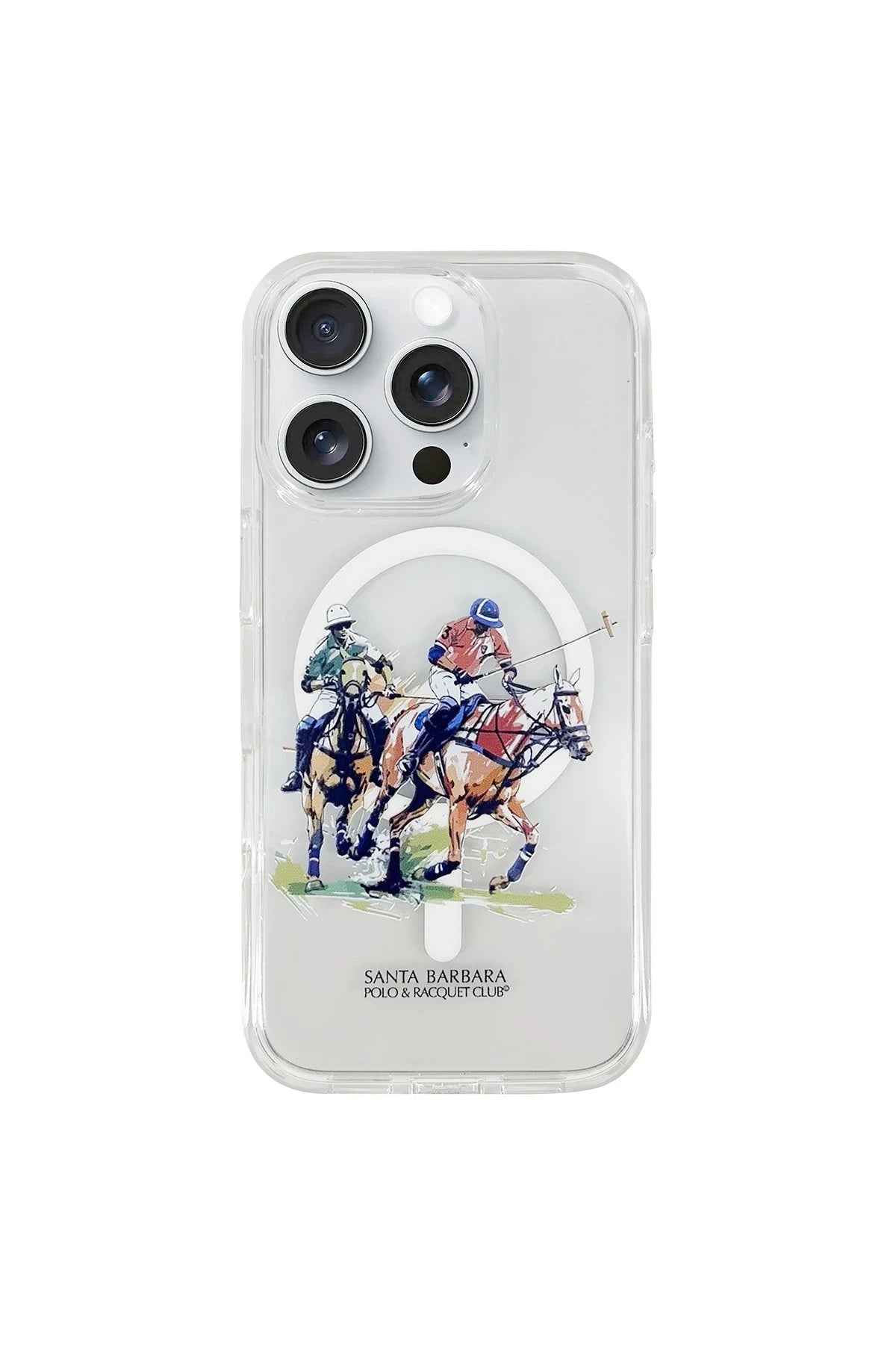 Santa Barbara Polo Racquet Club iPhone 16 Pro Max Willie Şeffaf Magsafe Telefon Kılıfı