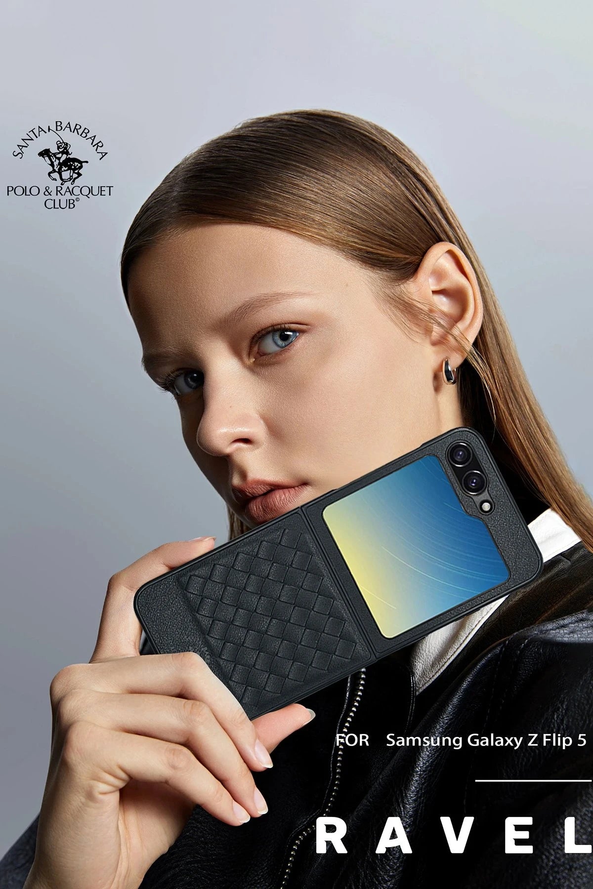 Santa Barbara Polo Racquet Club Samsung Galaxy Z Flip 5 Ravel Deri Telefon Kılıfı