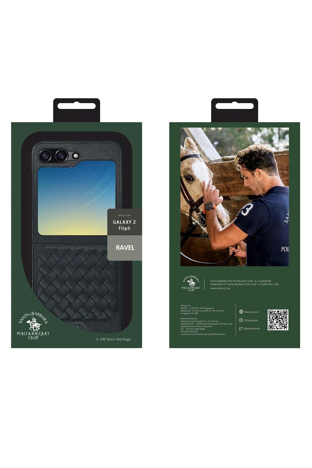 Santa Barbara Polo Racquet Club Samsung Galaxy Z Flip 5 Ravel Deri Telefon Kılıfı