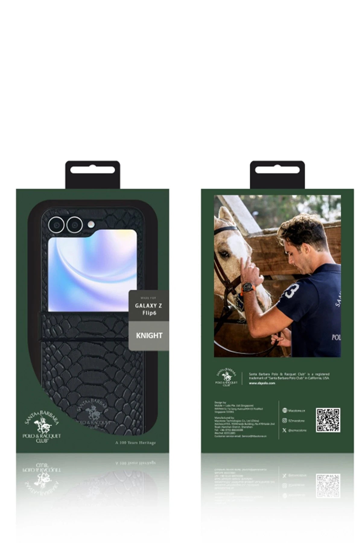 Santa Barbara Polo Racquet Club Samsung Galaxy Z Flip 6 Knight Deri Telefon Kılıfı