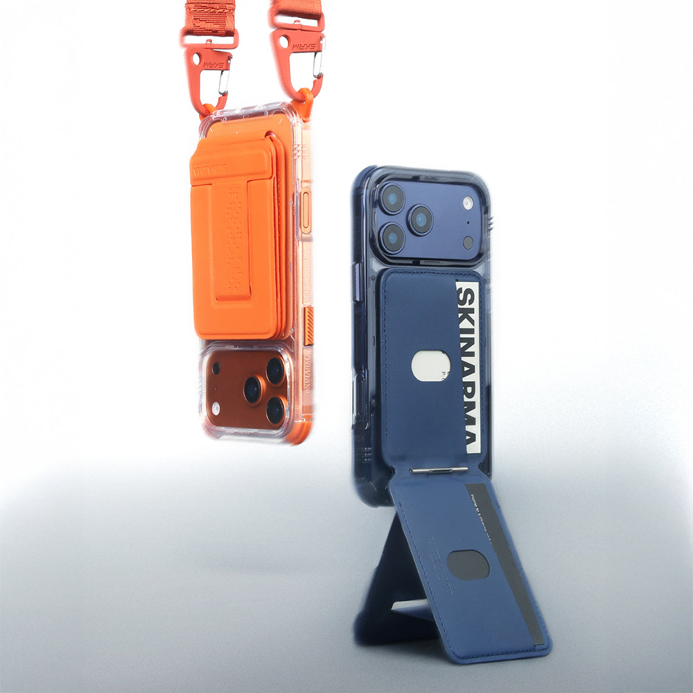 Skinarma Axis Serisi Foldable Stand Özellikli Deri Tasarımlı Kartlık