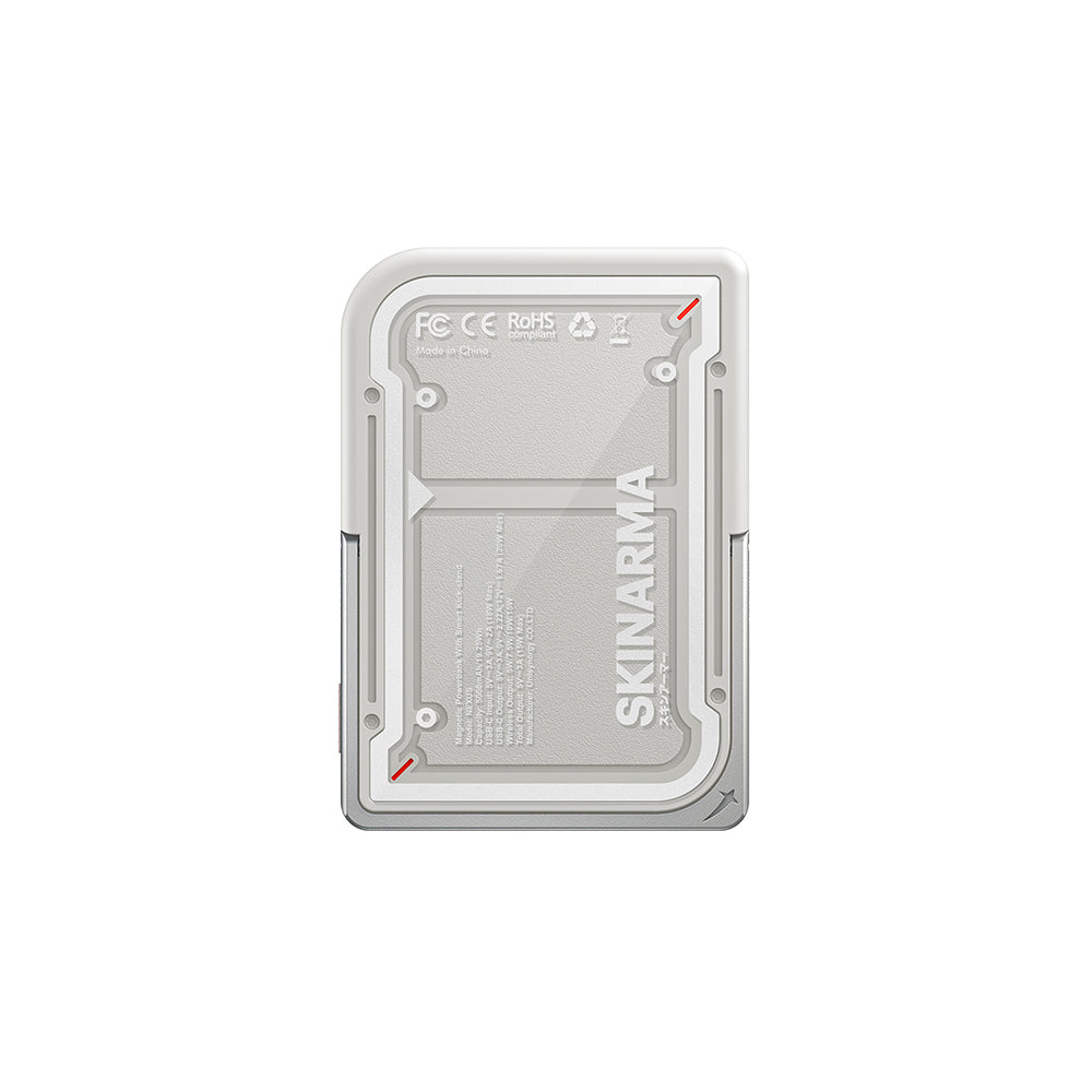 Skinarma Nexus Mecha Kablosuz ve PD Hızlı Şarj Özellikli Metal Standlı 20W 5000mAh Taşınabilir Powerbank