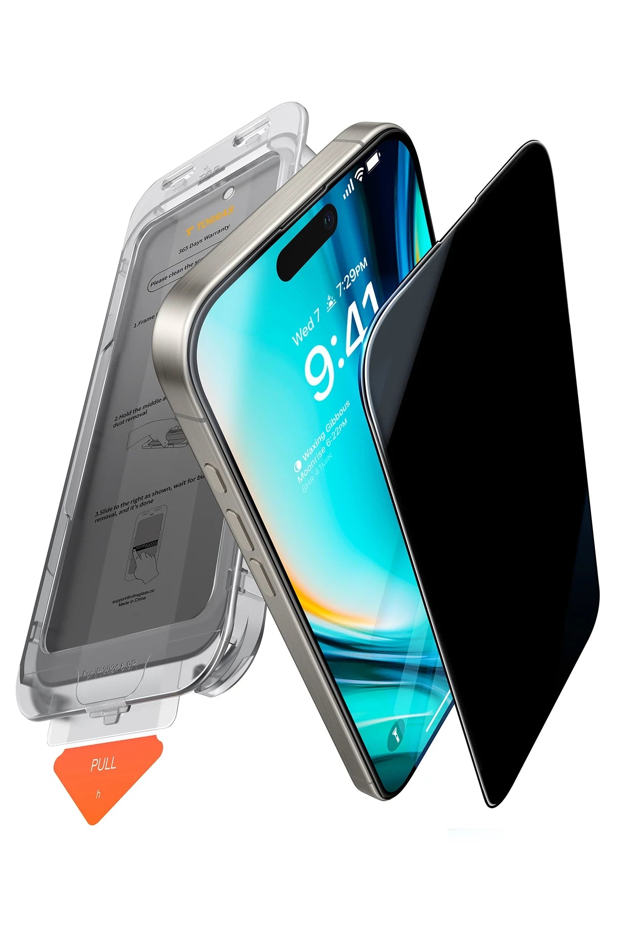 Torras iPhone 16 Install Master AutoKit Privacy Cam Ekran Koruyucu