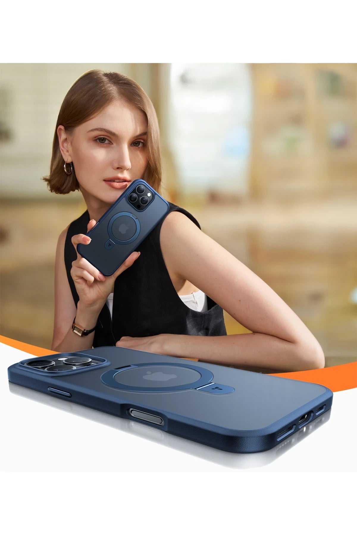 Torras O Stand Serisi iPhone 16 Pro Max Magsafe Telefon Kılıfı