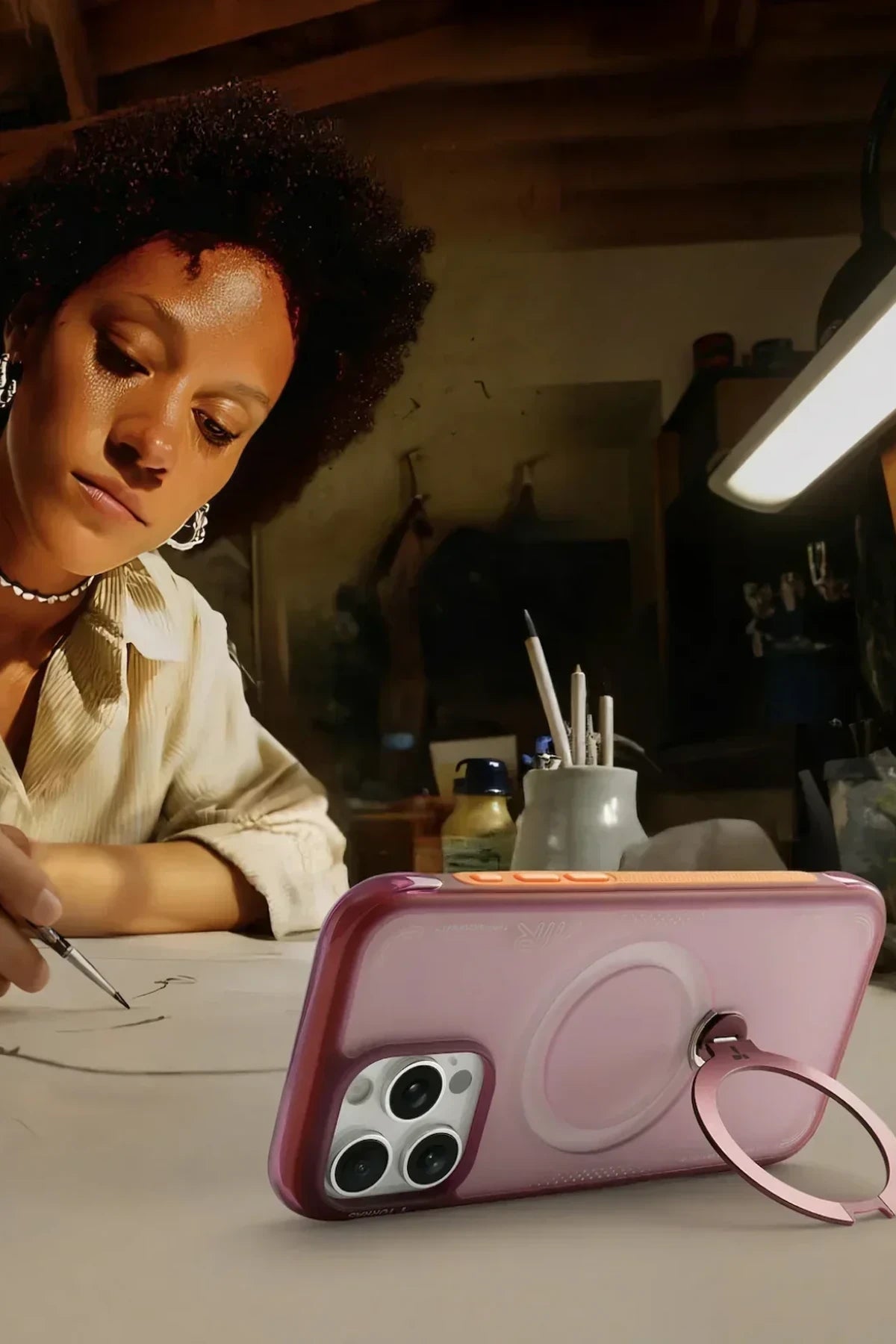 Torras O Stand Spin Air Serisi iPhone 16 Pro Max Magsafe Telefon Kılıfı