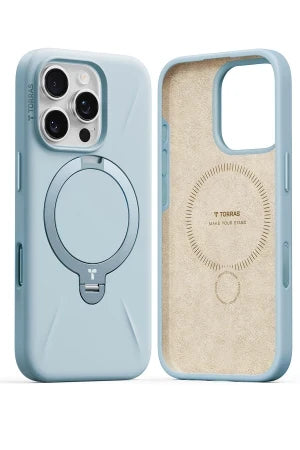 Torras iPhone 16 Pro Max O Stand Spin Silicone Serisi Magsafe Telefon Kılıfı