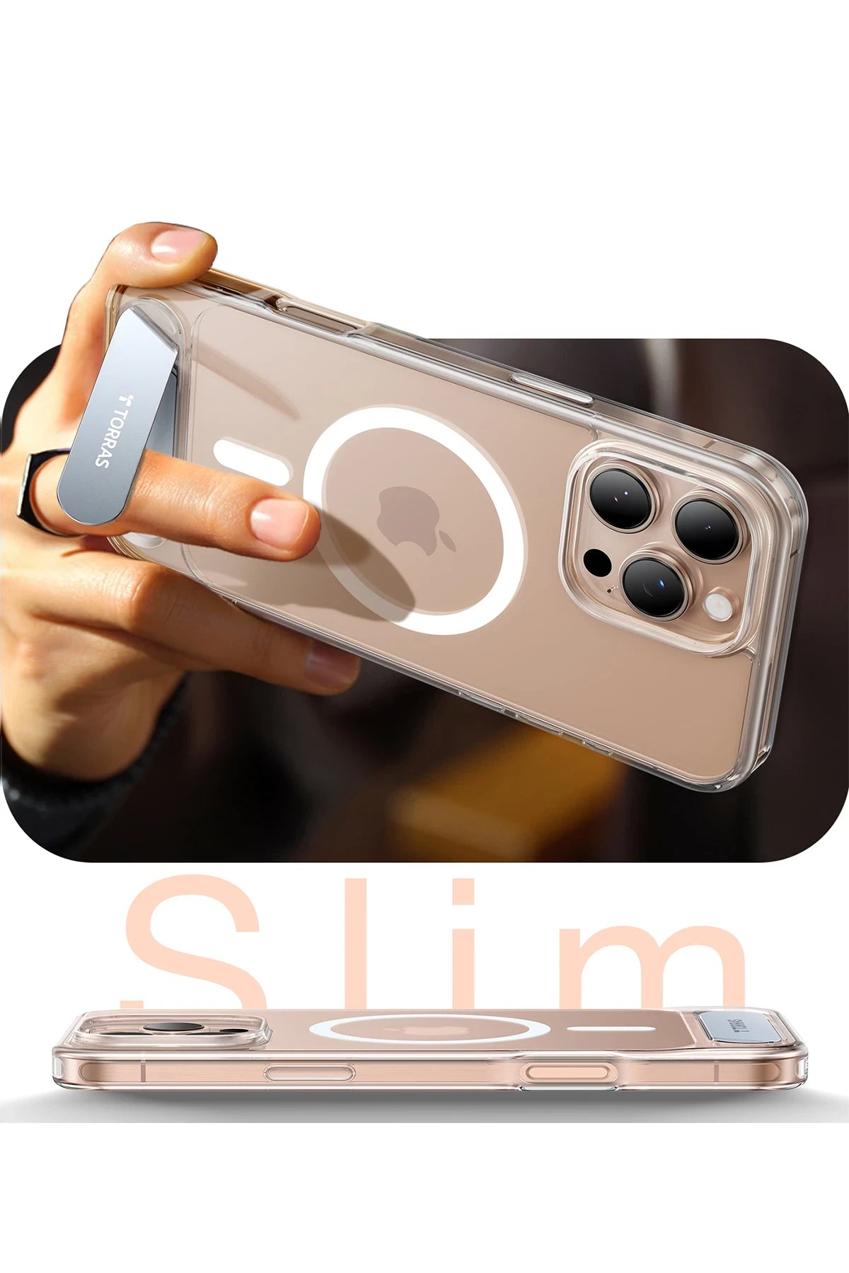 Torras P Stand Serisi iPhone 16 Pro Max Magsafe Telefon Kılıfı