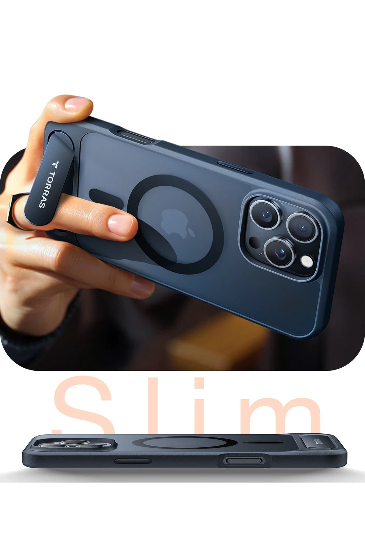 Torras P Stand Serisi iPhone 16 Pro Max Magsafe Telefon Kılıfı