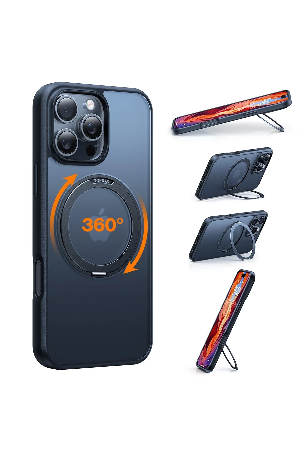 Torras O Stand Pro Serisi iPhone 16 Pro Magsafe Telefon Kılıfı