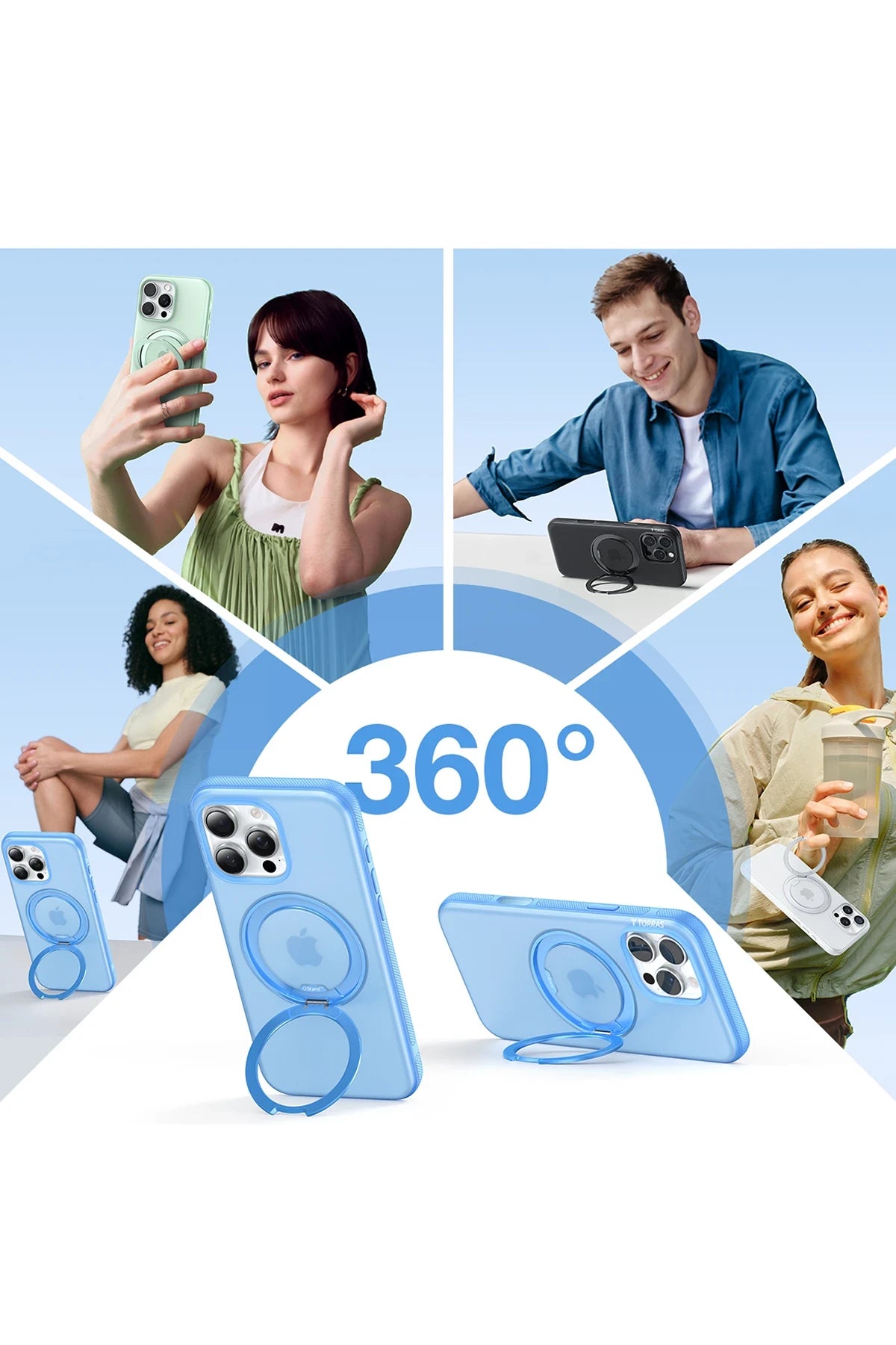 Torras O Stand R Fitness Serisi iPhone 16 Pro Magsafe Telefon Kılıfı