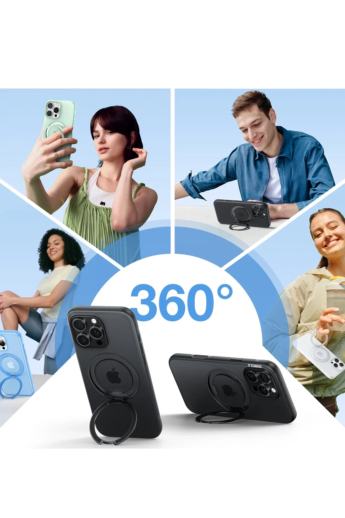 Torras O Stand R Fitness Serisi iPhone 16 Pro Magsafe Telefon Kılıfı