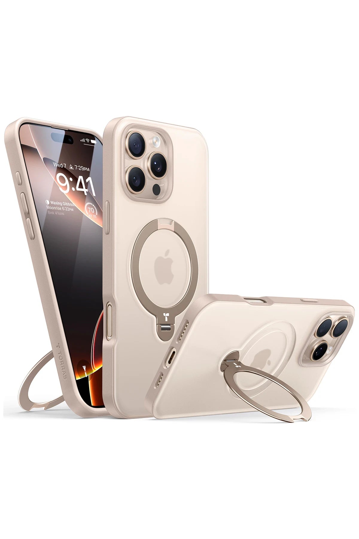 Torras O Stand Spin Serisi iPhone 16 Pro Magsafe Telefon Kılıfı